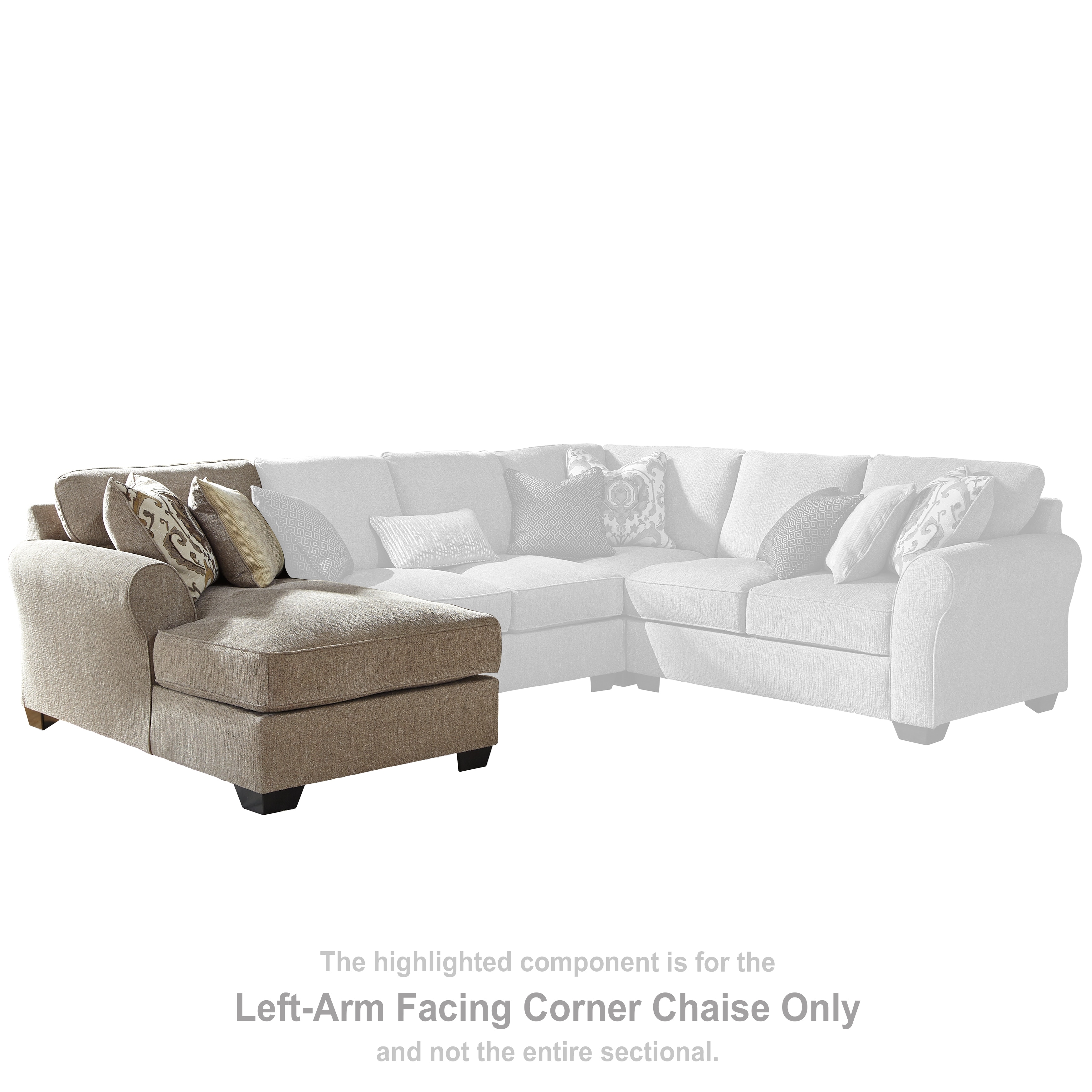 Left arm deals facing corner chaise