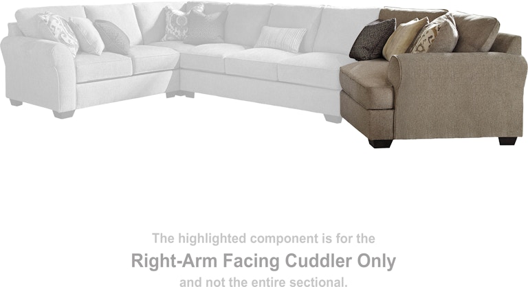 Benchcraft Pantomine Right-Arm Facing Cuddler 3912275 at Woodstock Furniture & Mattress Outlet