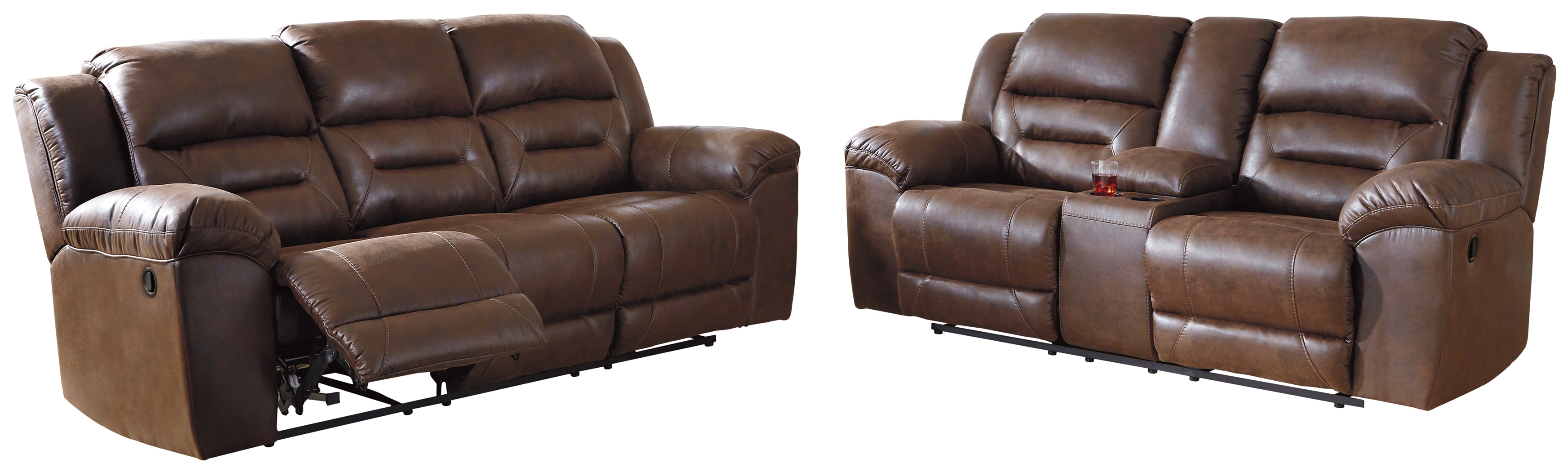 Signature Design by Ashley Living Room Stoneland Reclining Sofa
