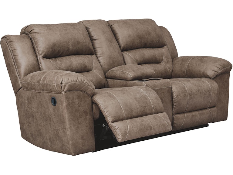 Signature Design by Ashley Stoneland Fossil Reclining Console Loveseat 3990594 140341869