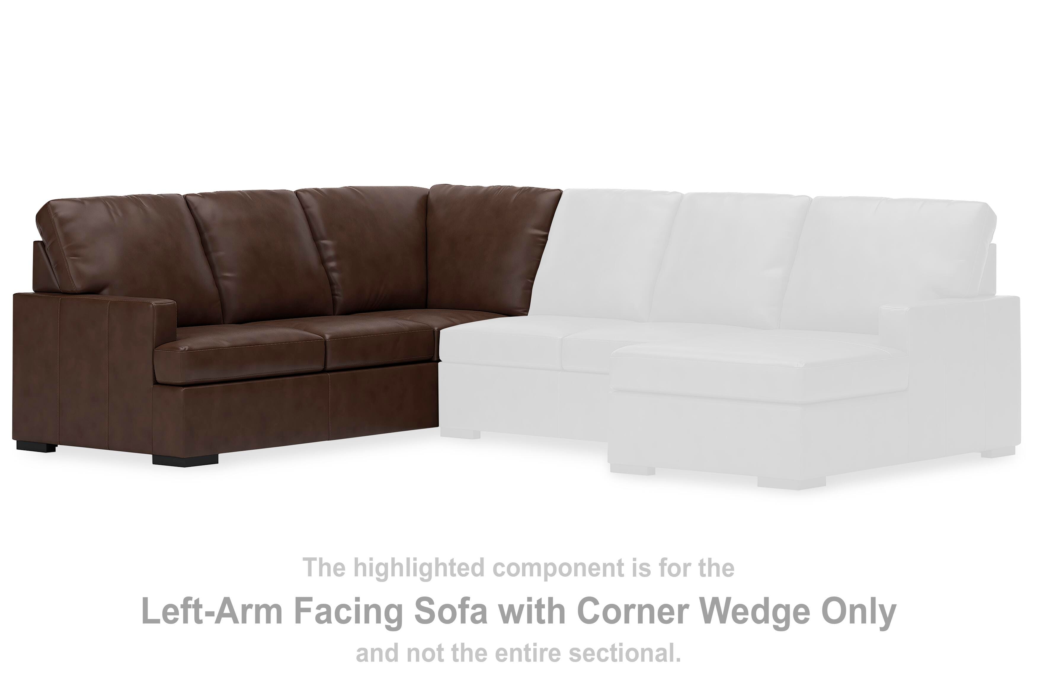  Modern Day Left-Arm Facing Sofa with Corner Wedge 