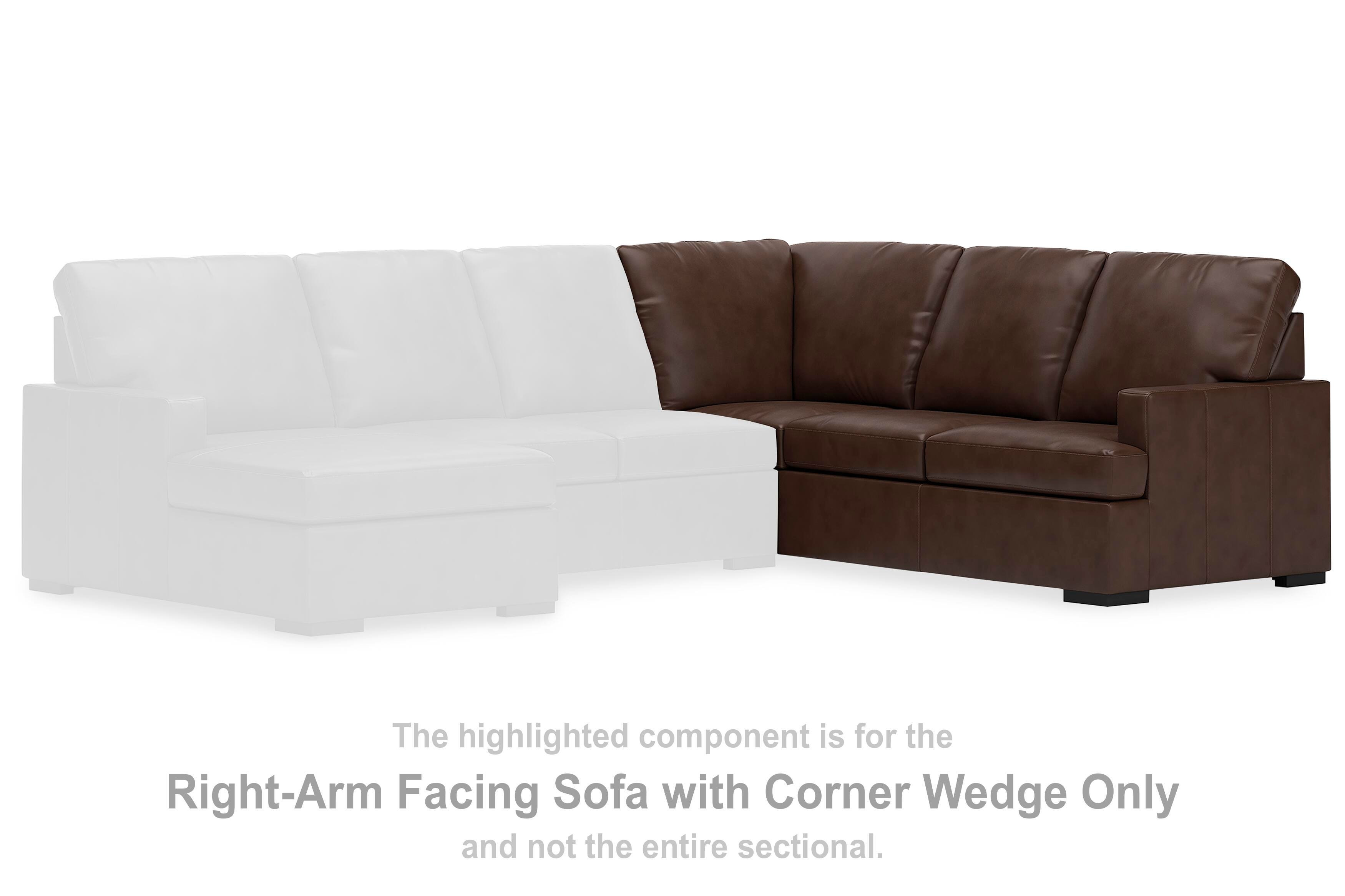  Modern Day Right-Arm Facing Sofa with Corner Wedge 