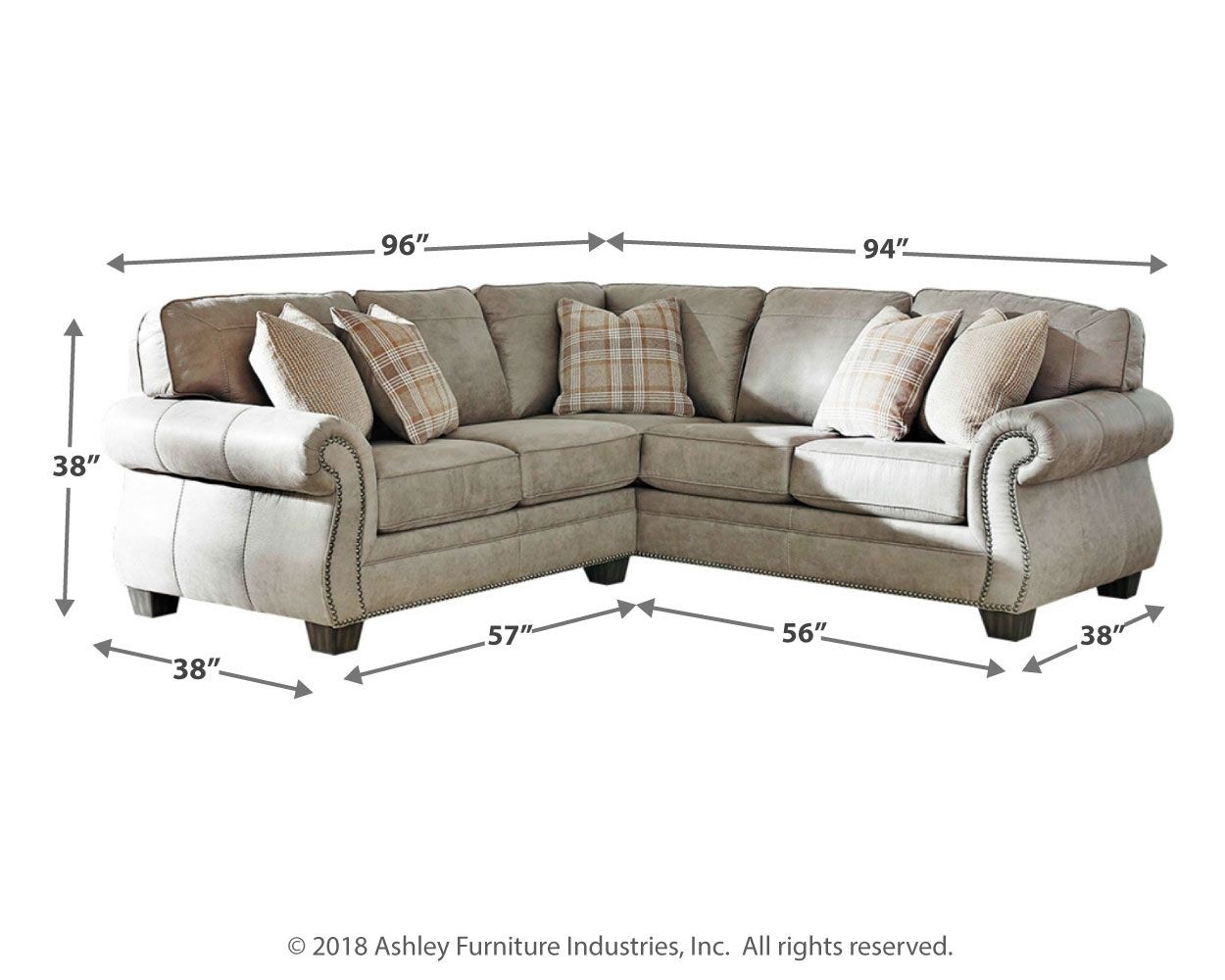 Signature Design by Ashley Living Room Olsberg 2Piece Sectional