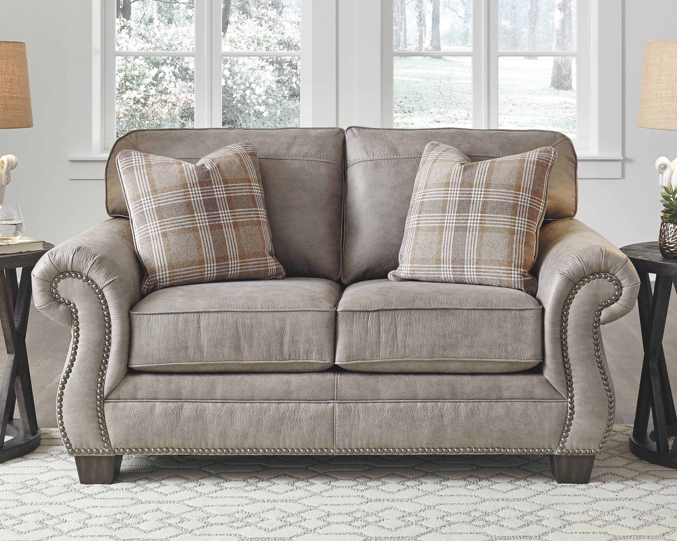 Signature Design by Ashley Living Room Olsberg Sofa, Loveseat, Recliner