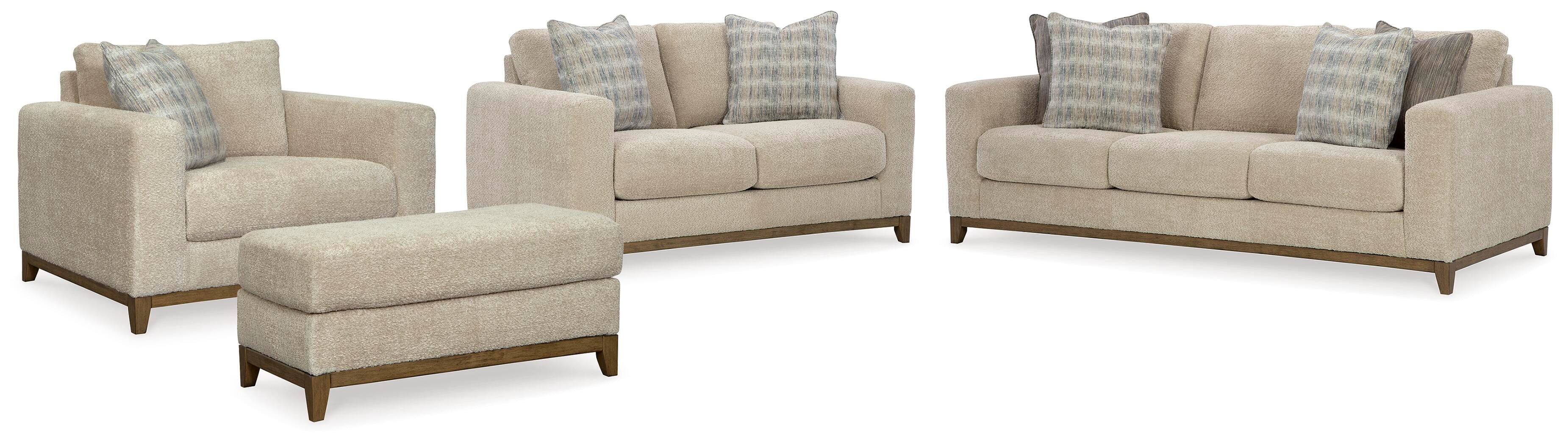 Ashley Parklynn Sofa, Loveseat, Oversized Chair and Ottoman 48902U3
