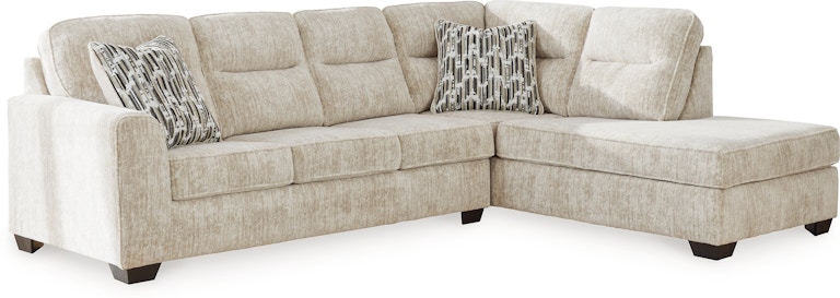 Signature Design by Ashley Lonoke Parchment 2-Piece Sectional with RAF Chaise 859499579