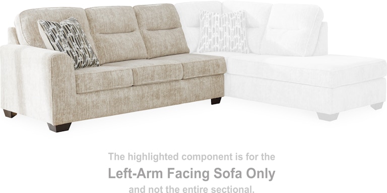 Signature Design by Ashley Lonoke Left-Arm Facing Sofa at Woodstock Furniture & Mattress Outlet