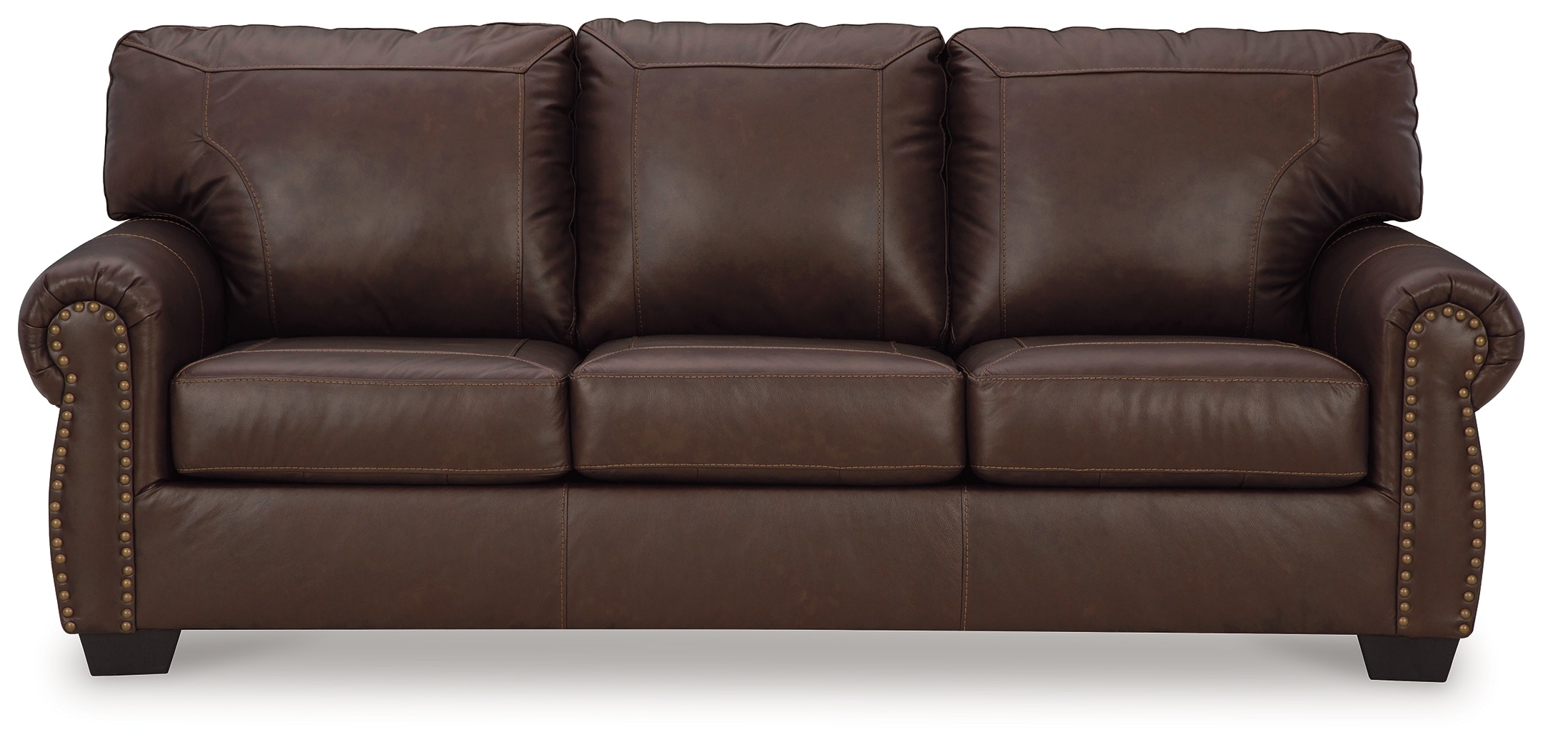 Ashley top grain on sale leather sofa