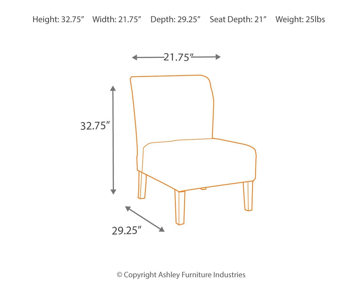 Ashley honnally accent discount chair