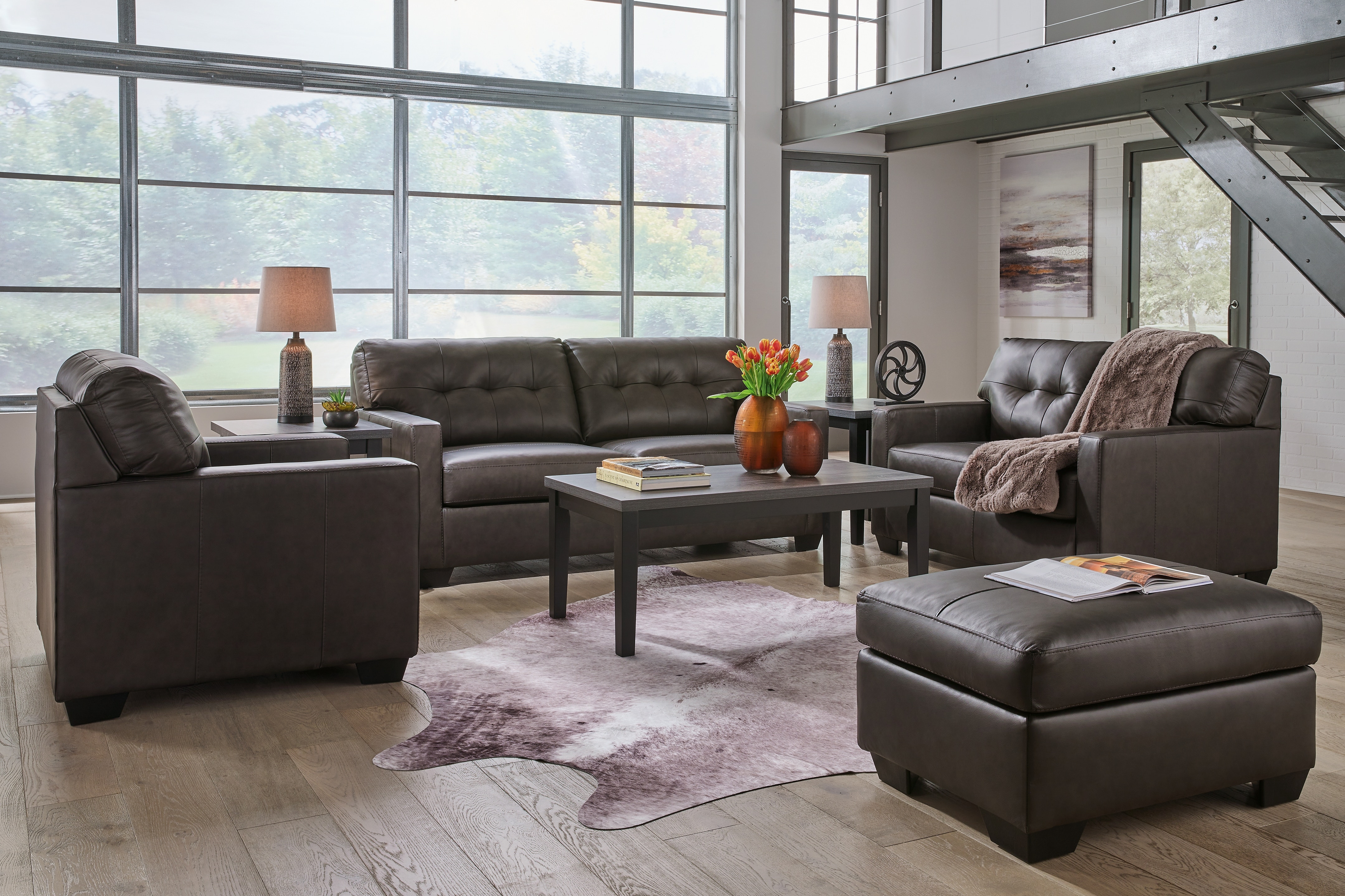 Signature Design by Ashley Living Room Belziani Sofa, Loveseat