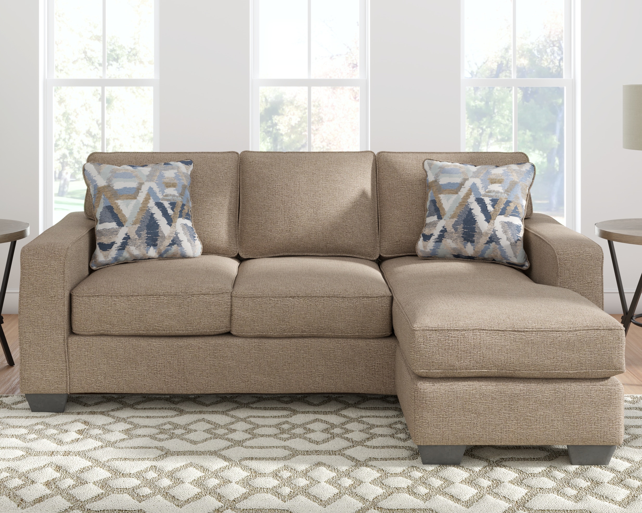 2358 - Ultra Plush Upholstery Right Chaise Sectional - Grey