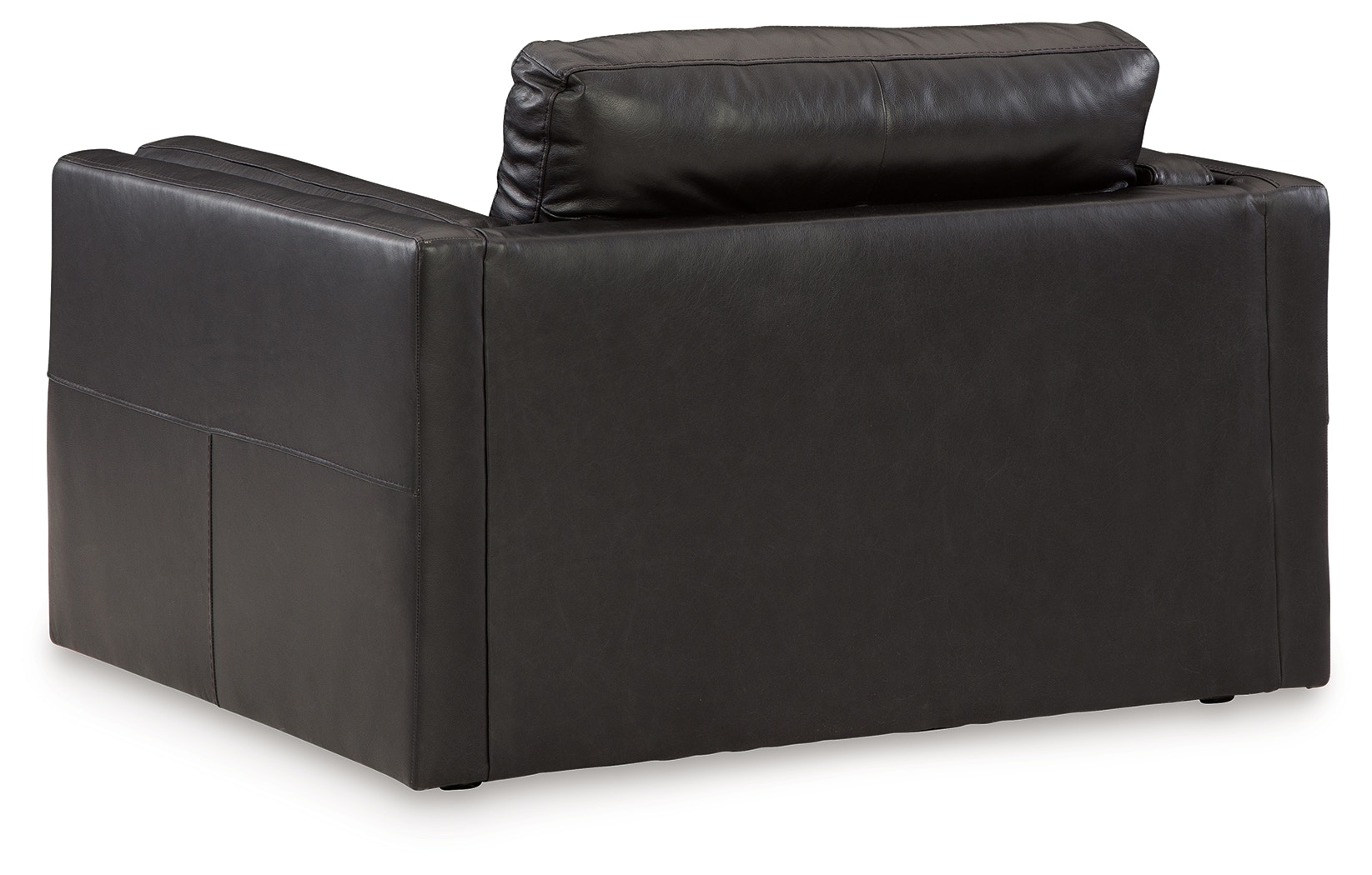 Ashley mykla fabric oversized clearance chair with ottoman in shitake
