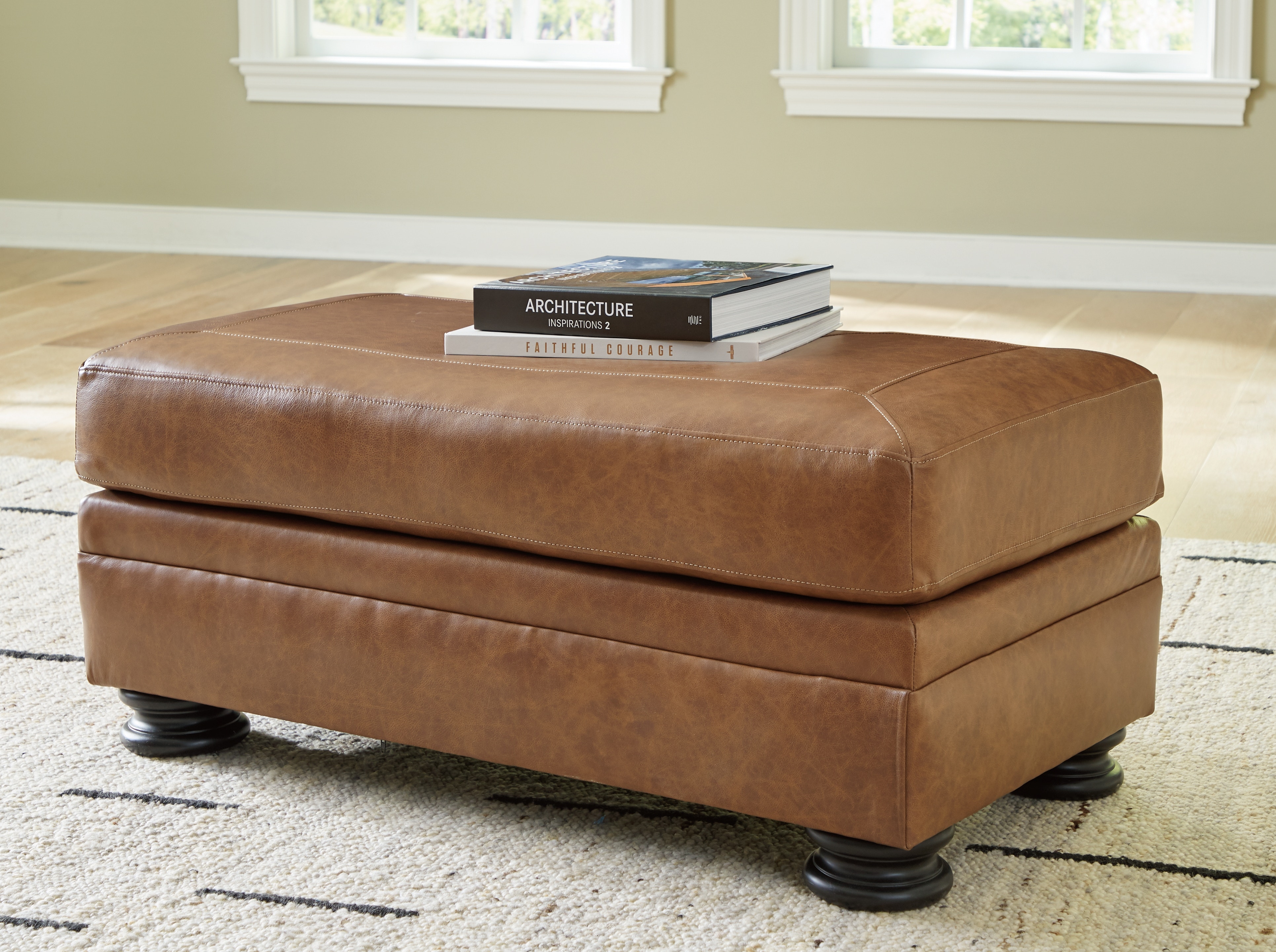 Ashley shop leather ottoman