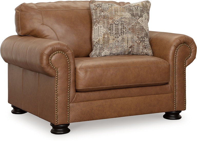 Signature Design by Ashley Carianna Caramel Leather Oversized Accent Chair & 1/2 542119353