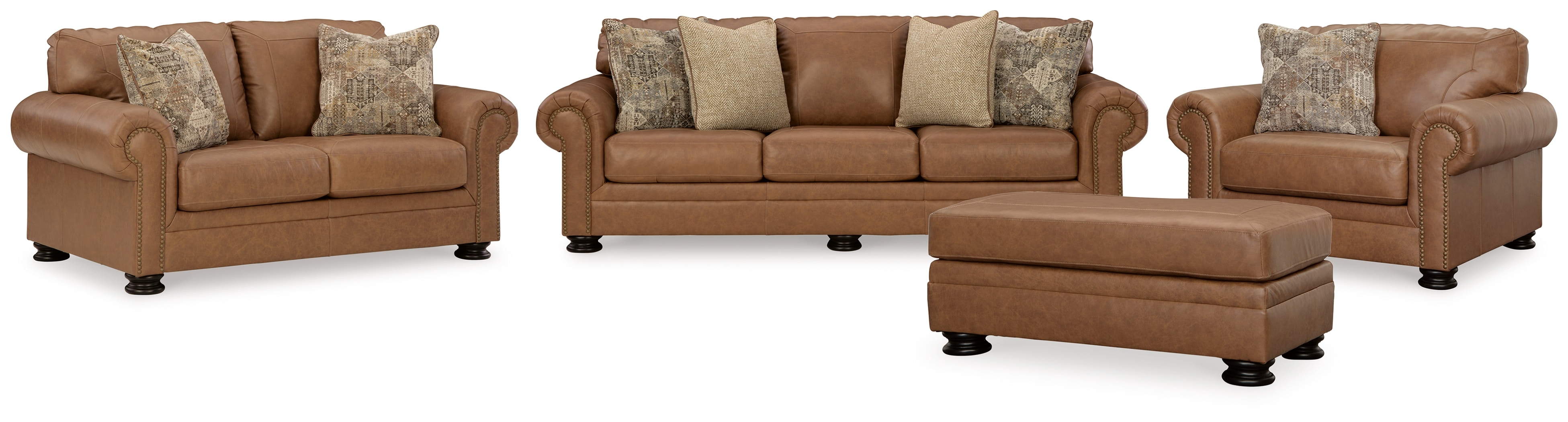Ashley Carianna Carianna Sofa, Loveseat, Oversized Chair and Ottoman ...