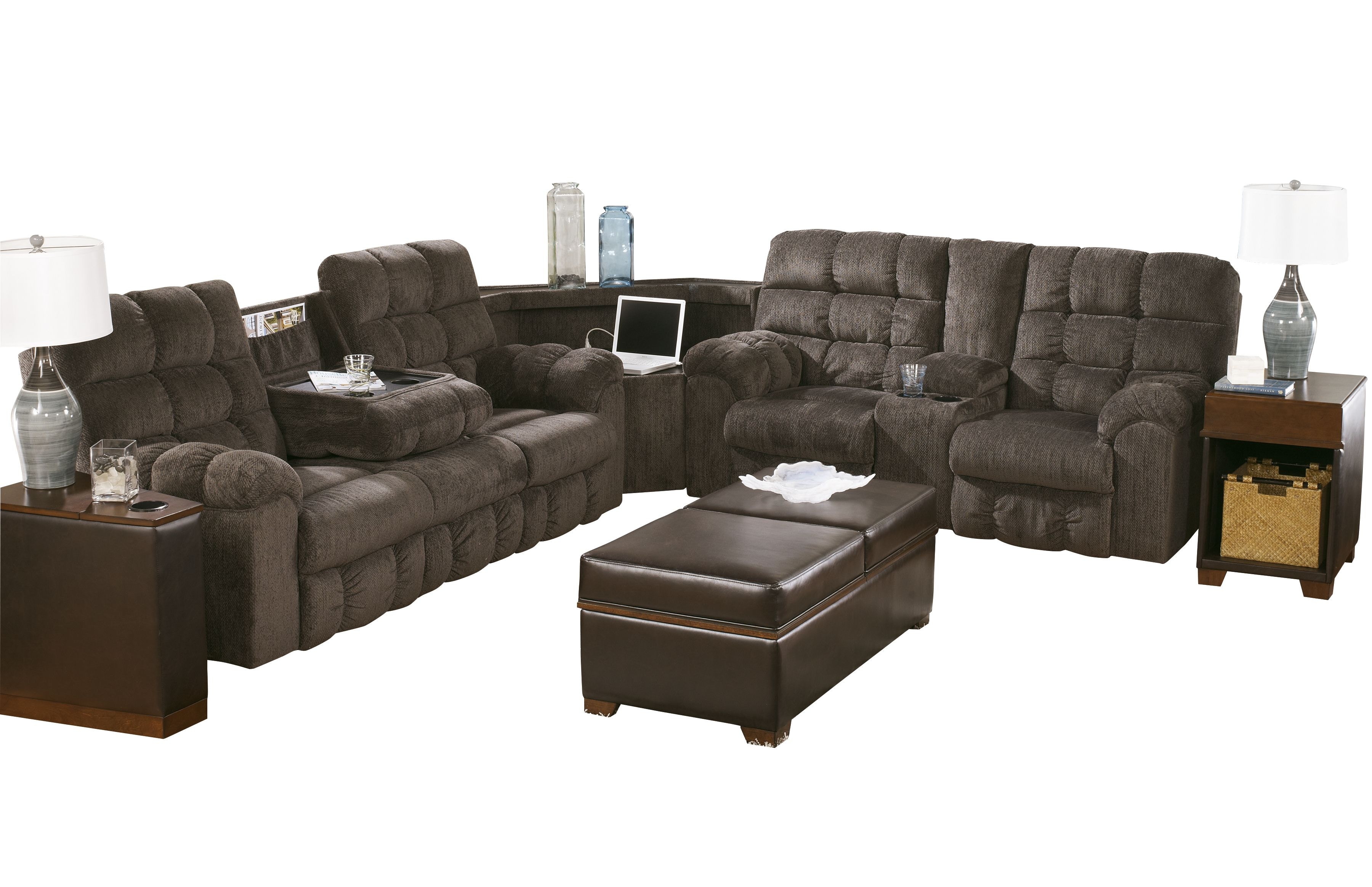 Acieona reclining loveseat on sale with console