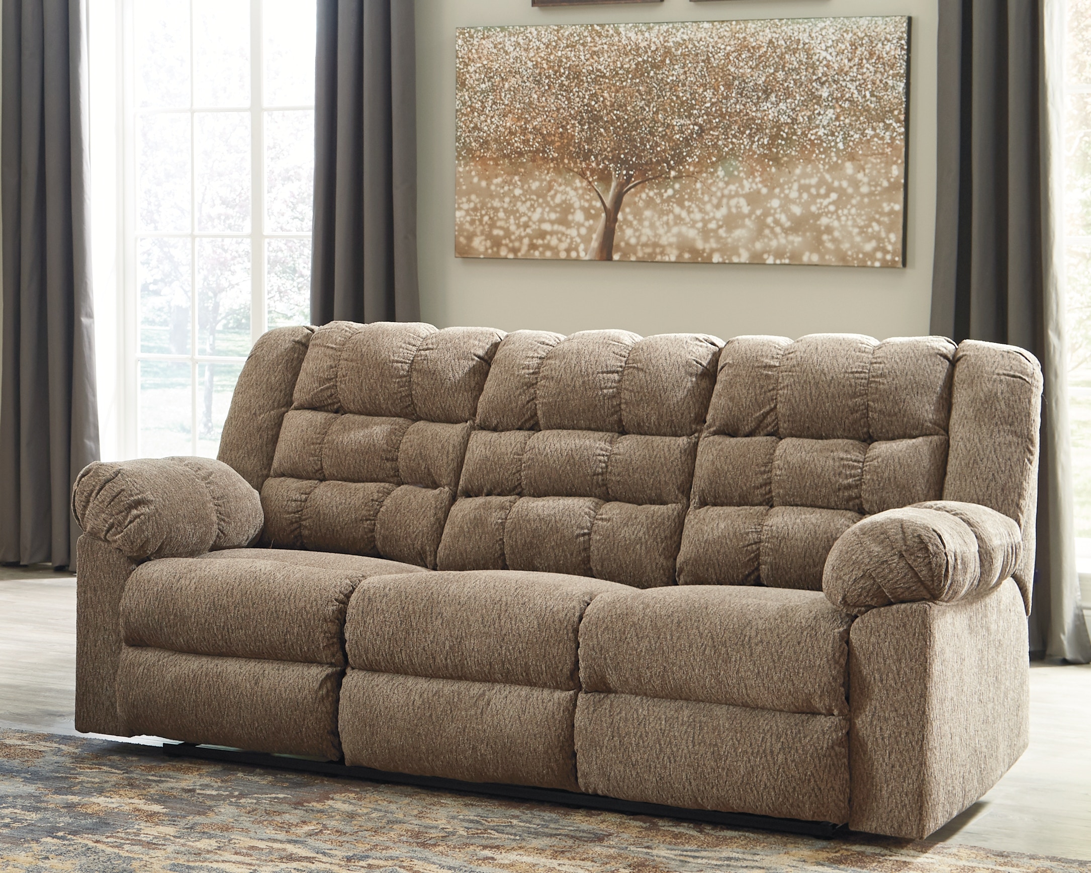 Signature Design by Ashley Living Room Workhorse Reclining Sofa 5840188 Furniture Market