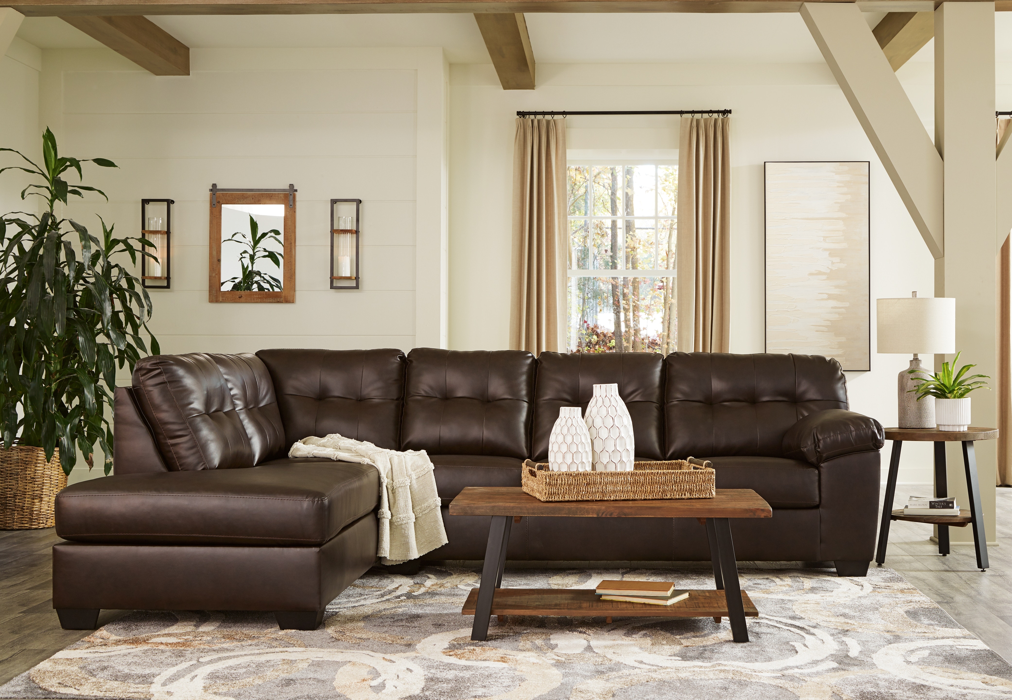 Ashley chocolate store sectional