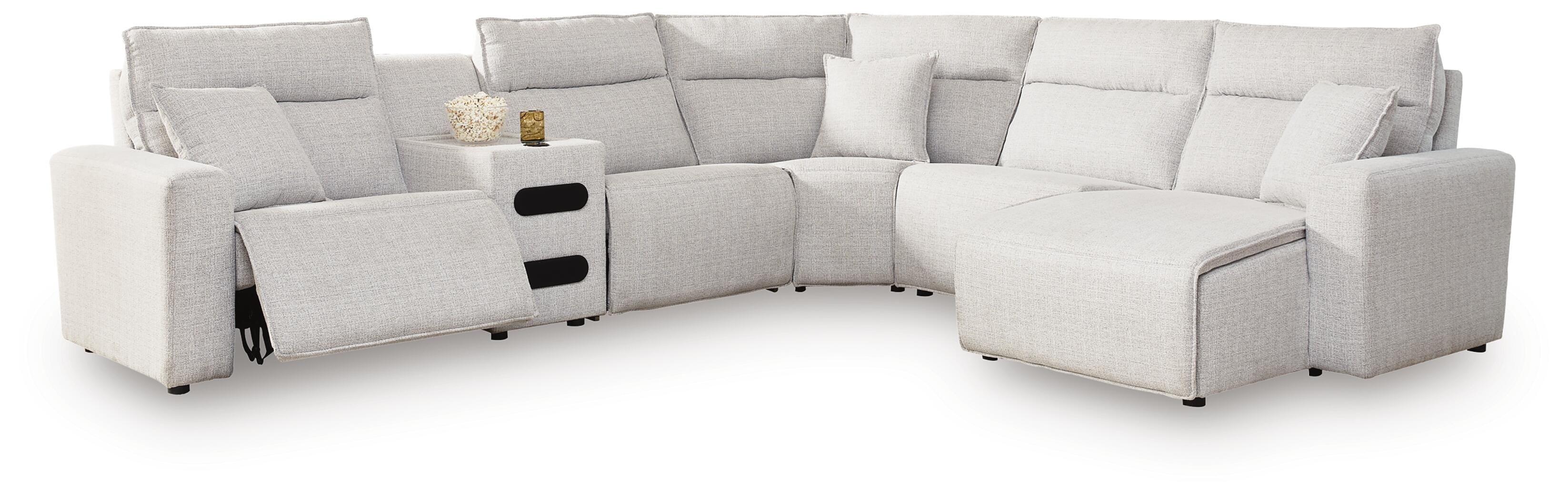 Ashley Modmax II 6-Piece Reclining Sectional with Chaise and Audio Console 65907S28