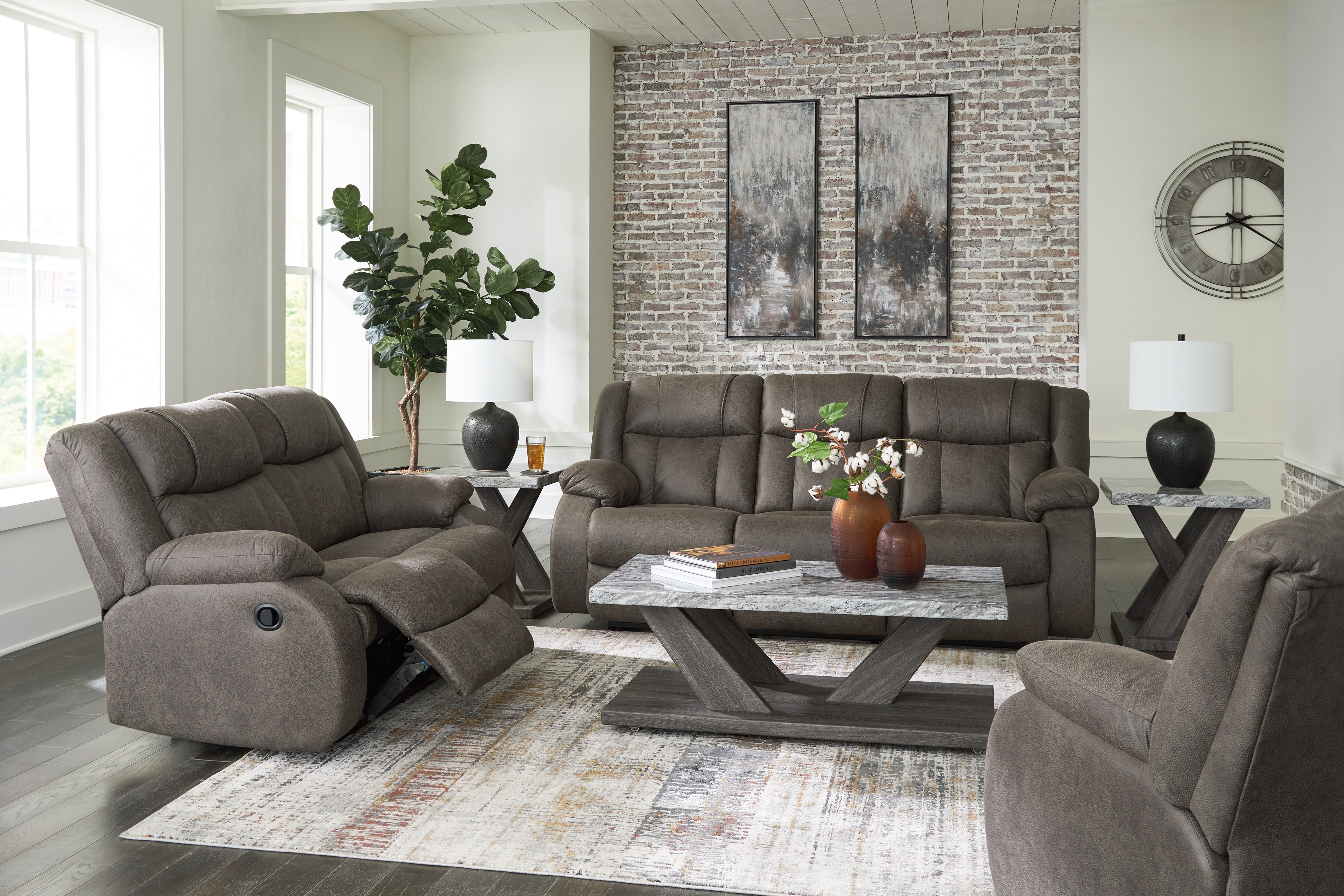 Signature Design by Ashley Living Room First Base Reclining Sofa