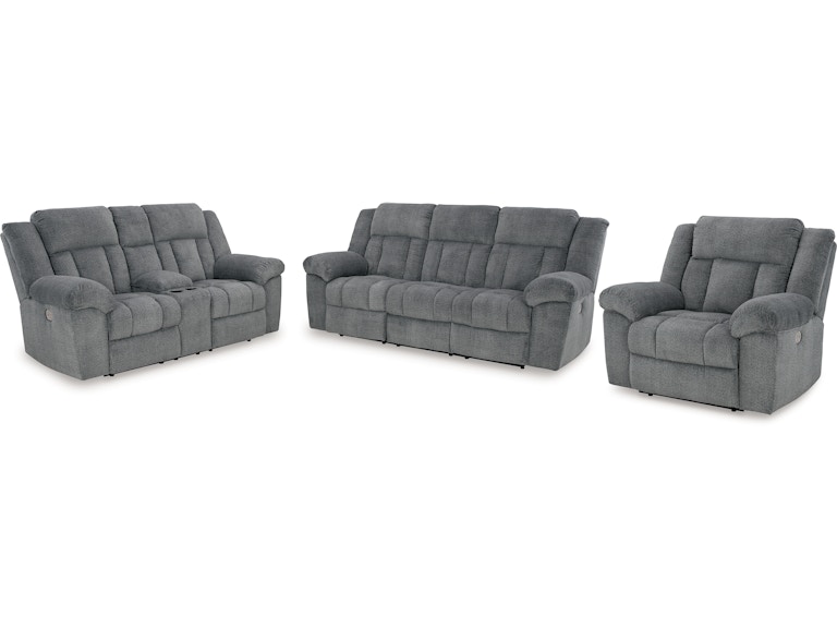 Signature Design by Ashley Tip-Off Power Reclining Sofa, Loveseat and Recliner 69304U2