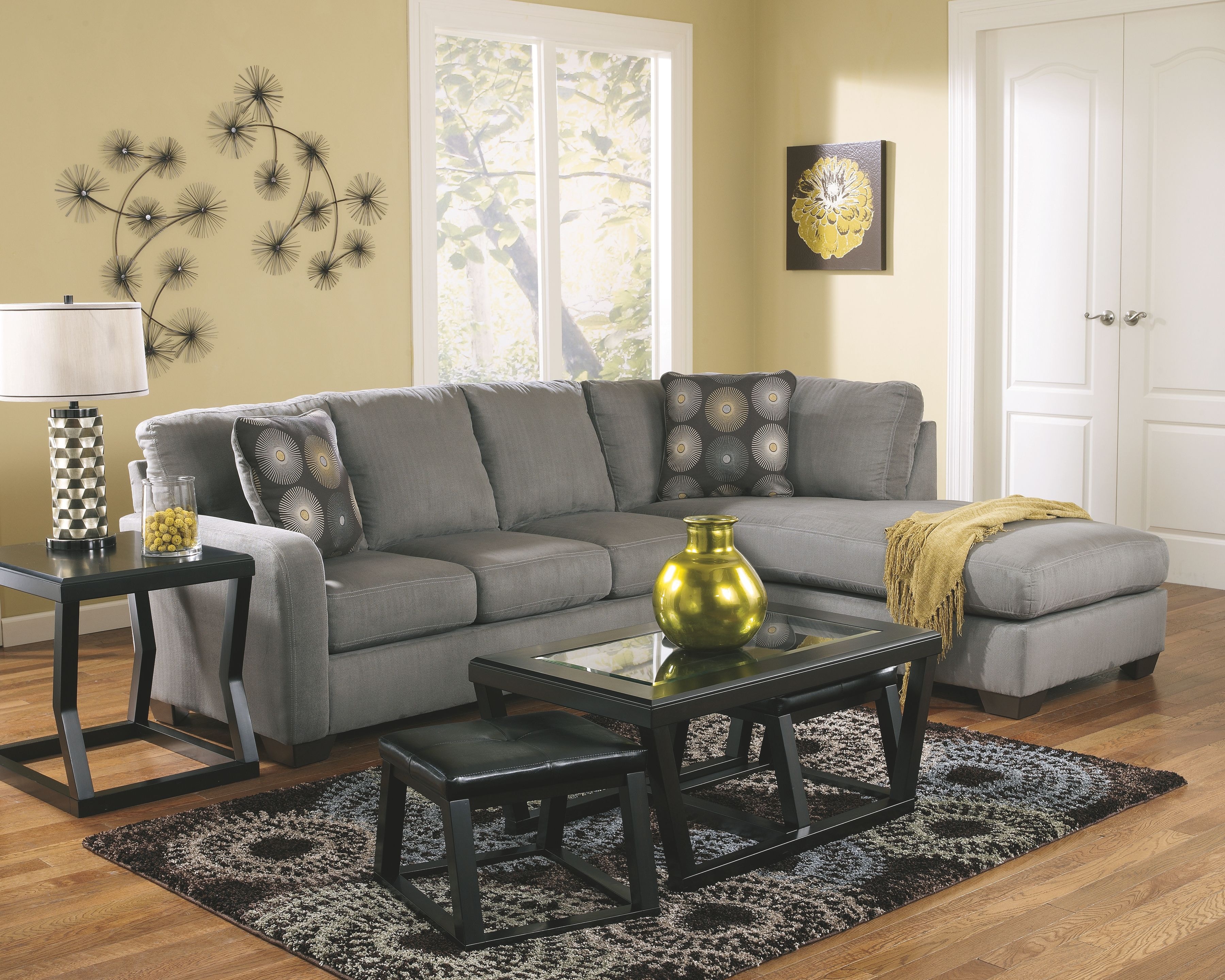 Signature Design by Ashley Living Room Zella 2Piece Sectional with Chaise 70200S2 Hickory