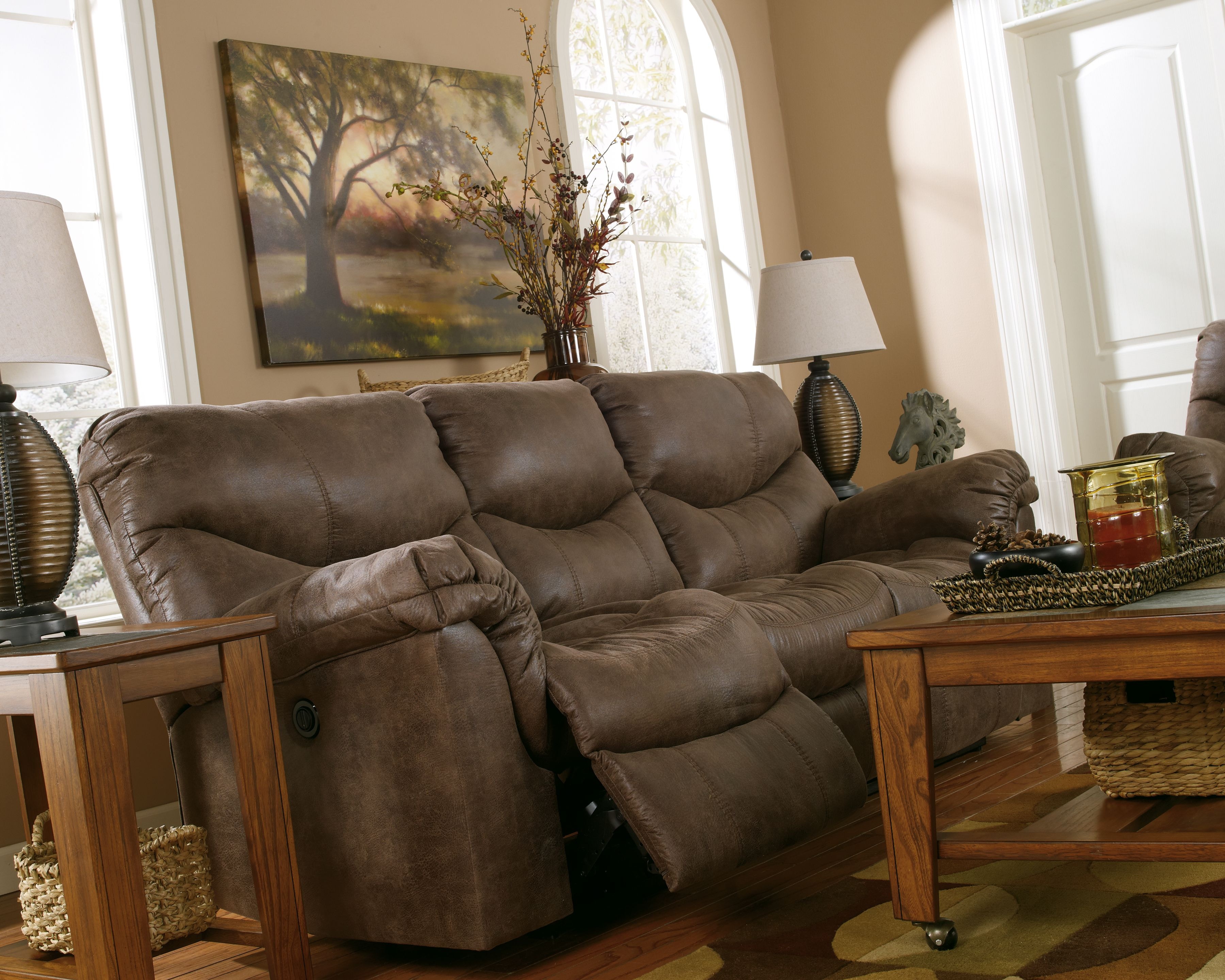 Alzena gunsmoke reclining deals sofa