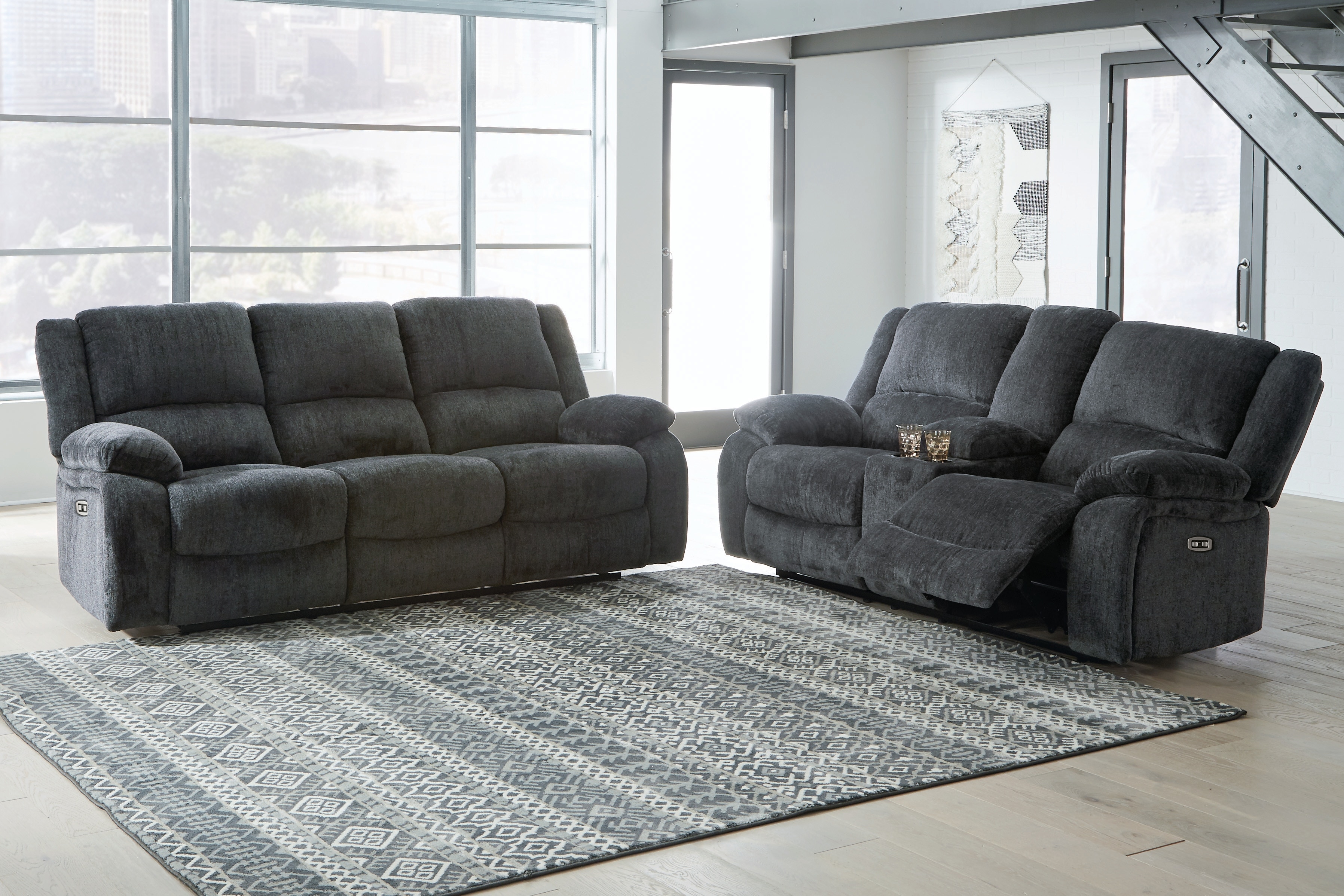 Ashley Draycoll Draycoll Power Reclining Sofa and Loveseat 76504U2