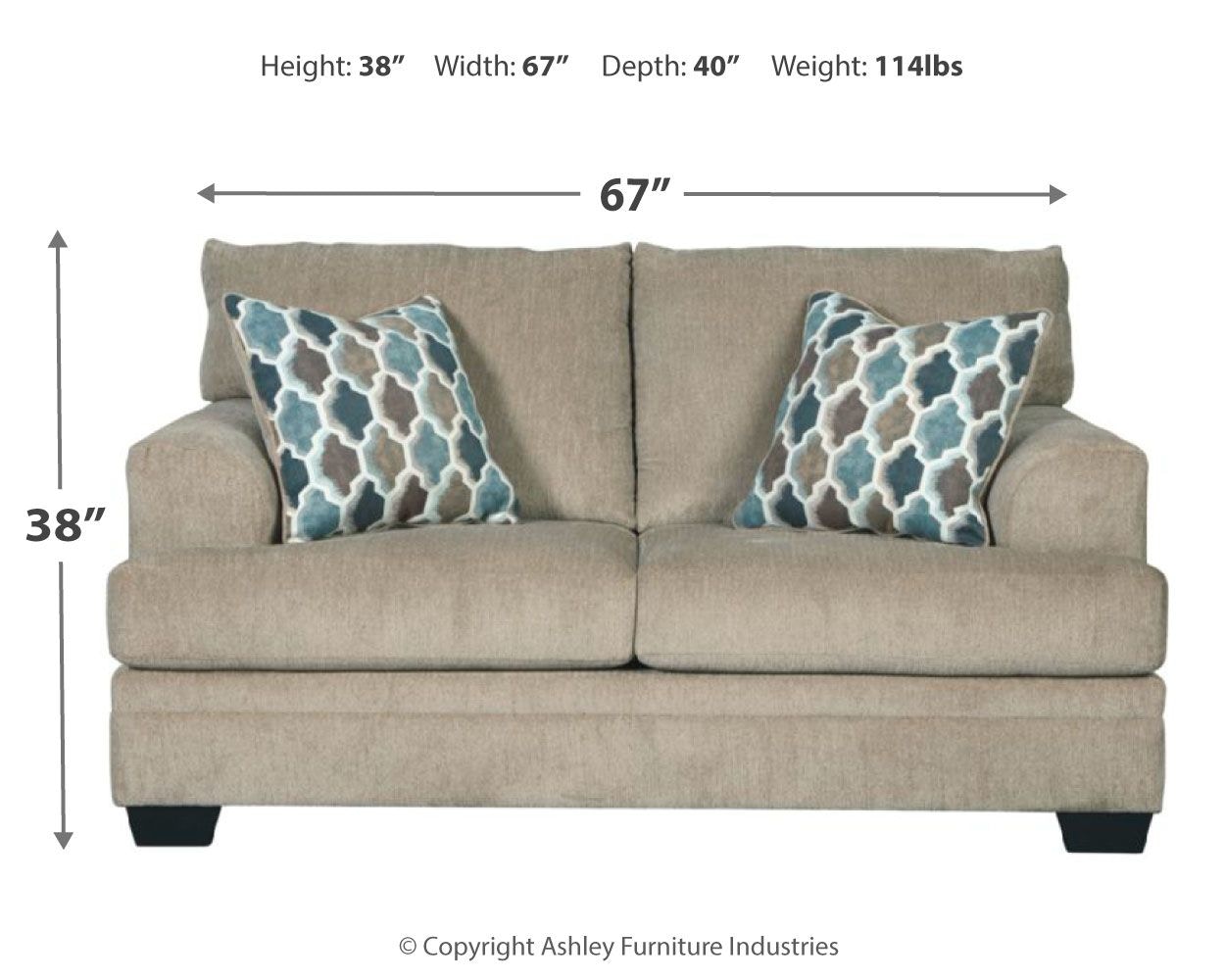 Signature Design By Ashley Living Room Dorsten Loveseat 7720535 - Art ...