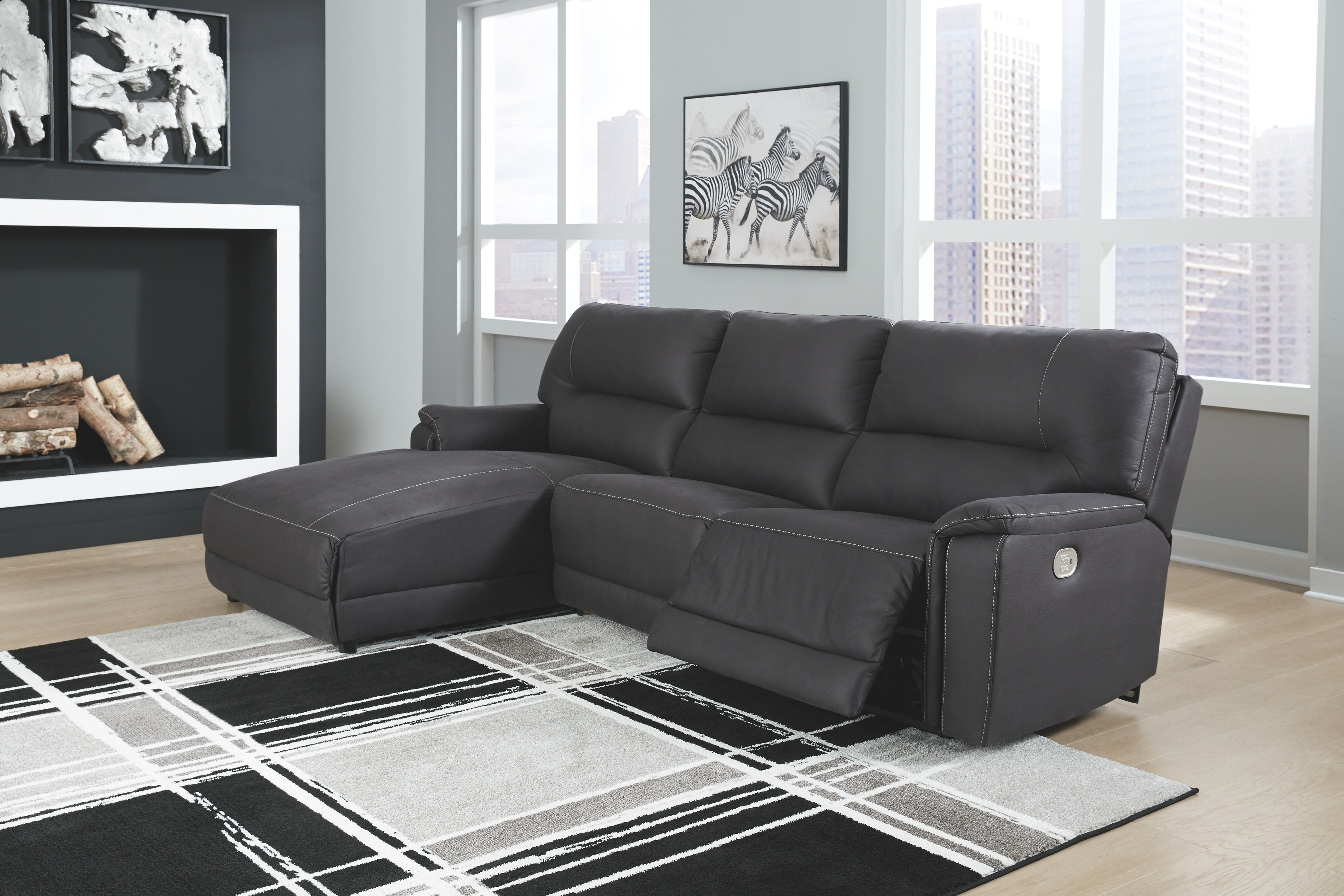 Henefer 3 piece power reclining outlet sectional