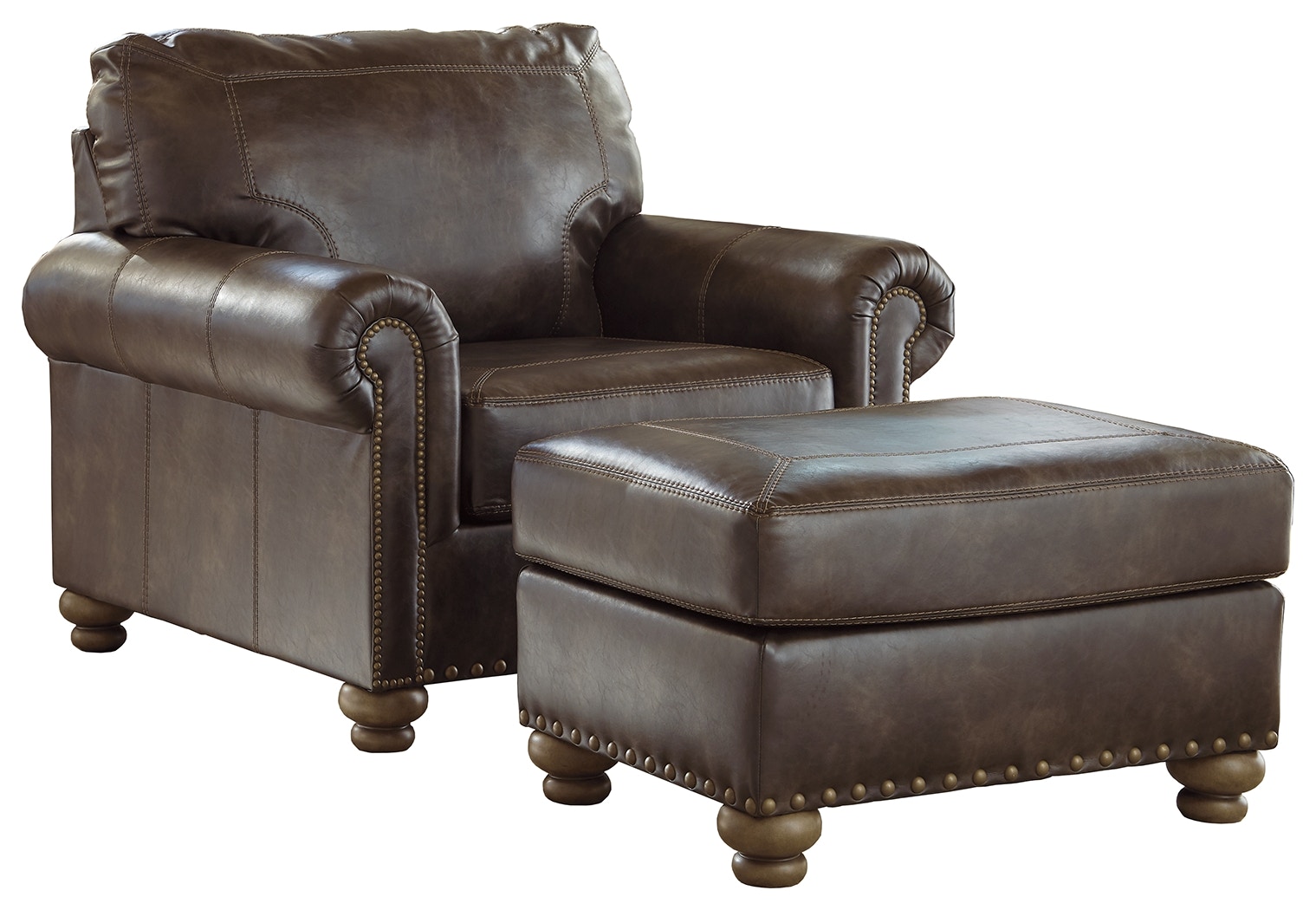 Signature Design by Ashley Living Room Nicorvo Chair and Ottoman