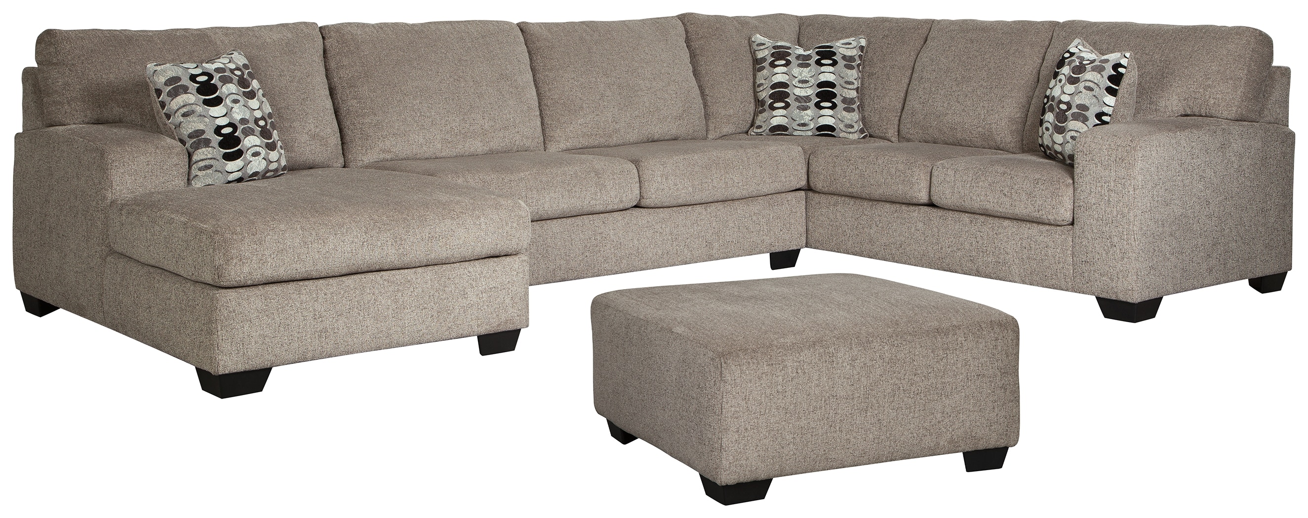 3 piece sectional on sale with ottoman