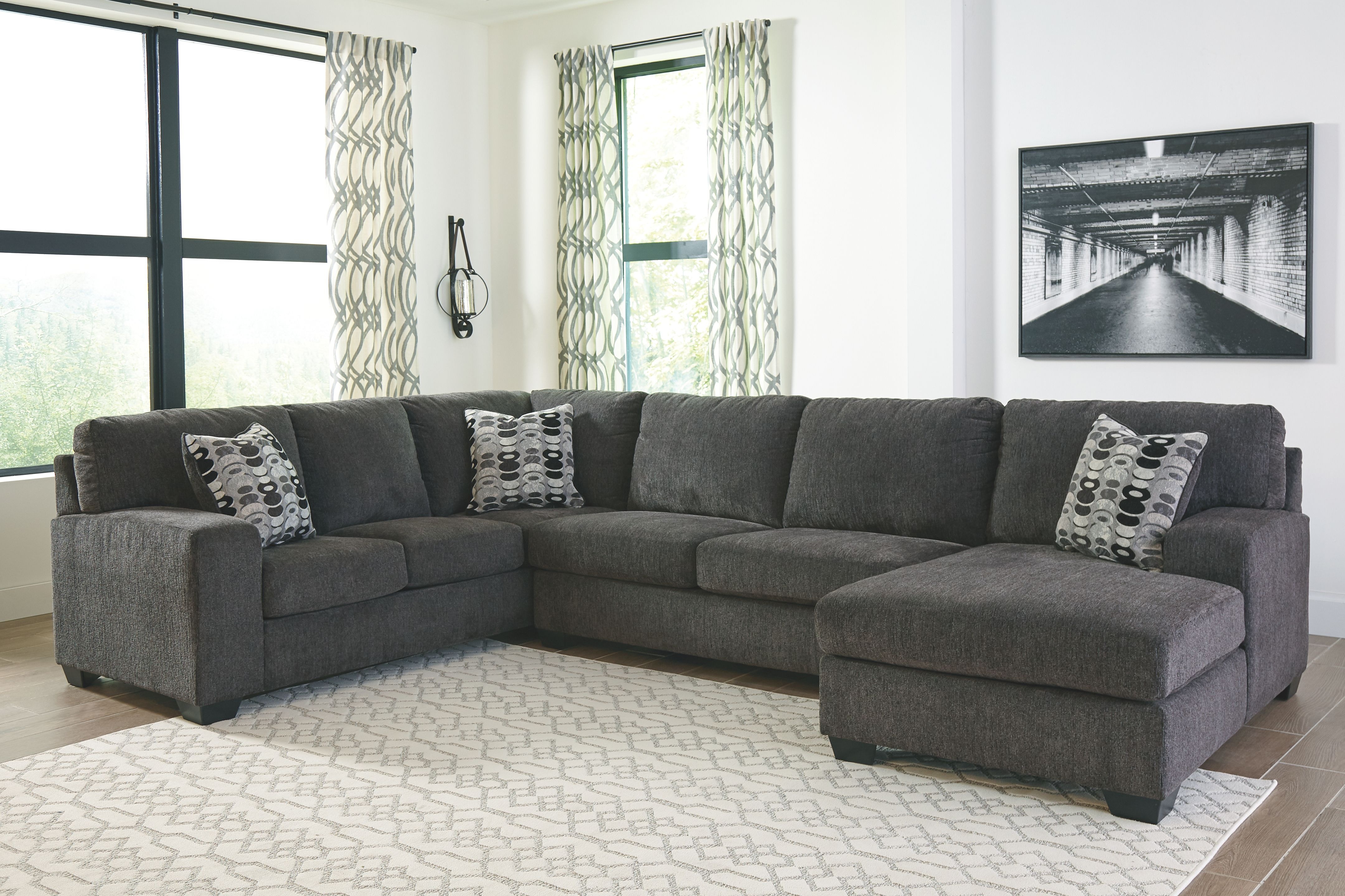 Signature Design By Ashley Living Room Ballinasloe 3-Piece Sectional ...