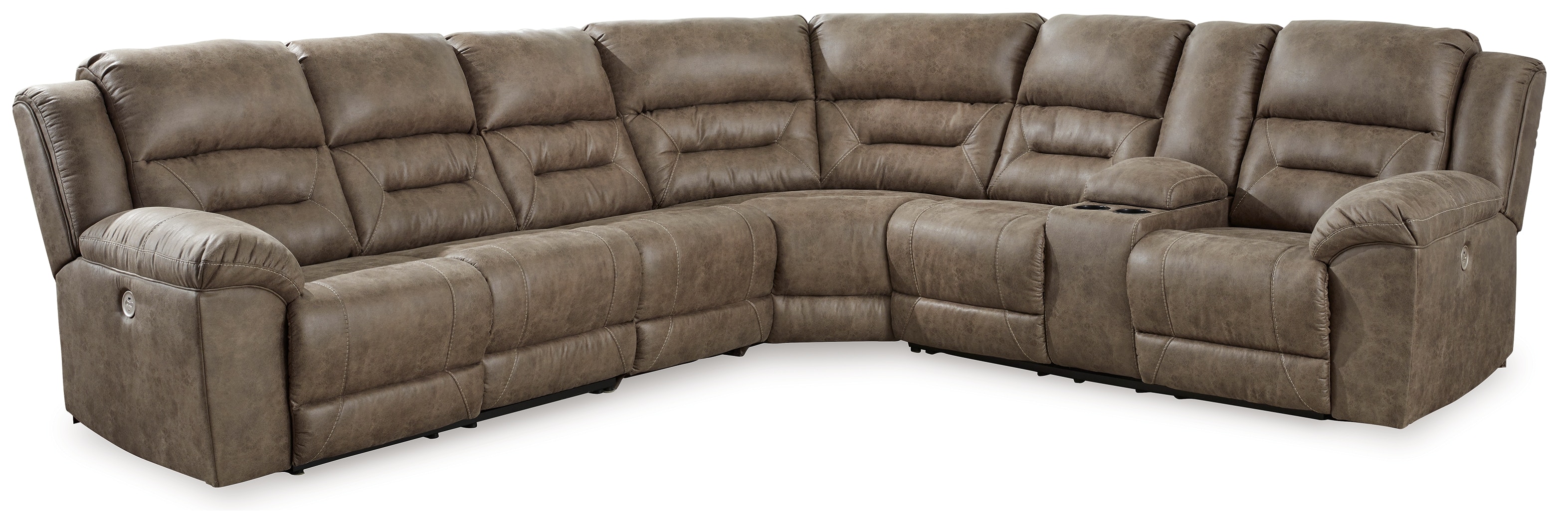 Overstuffed reclining sectional sales
