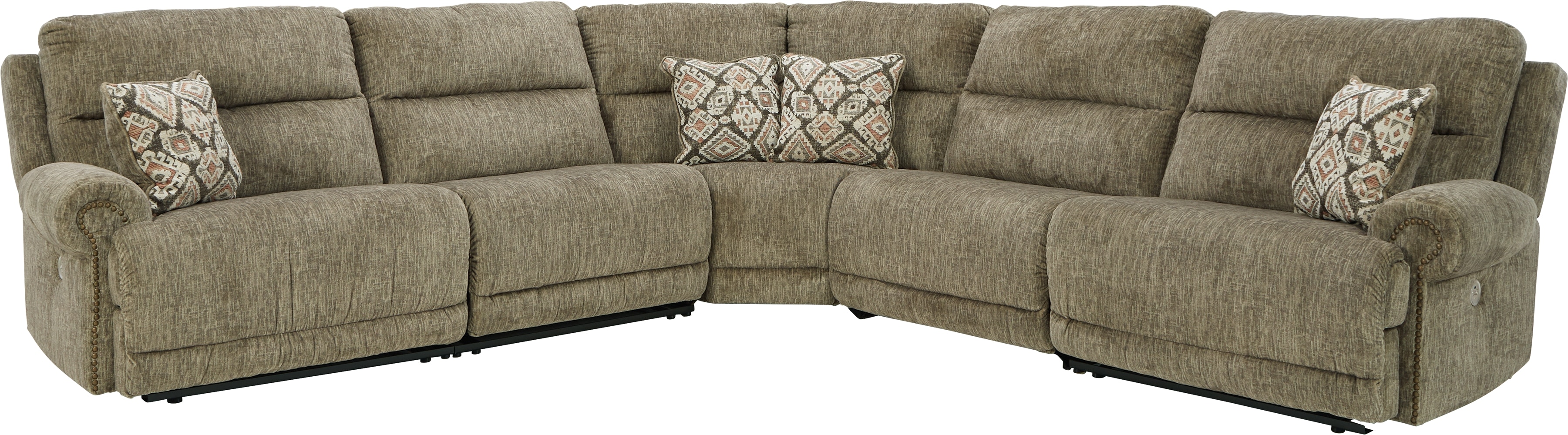 Ashley Living Room Lubec 5-Piece Power Reclining Sectional 85407S1