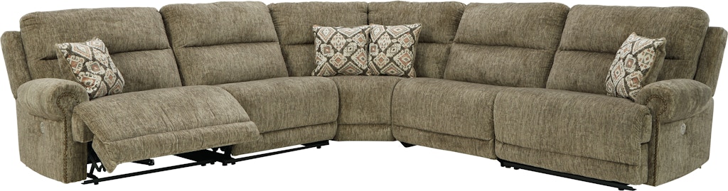Ashley Living Room Lubec 5-Piece Power Reclining Sectional 85407S1