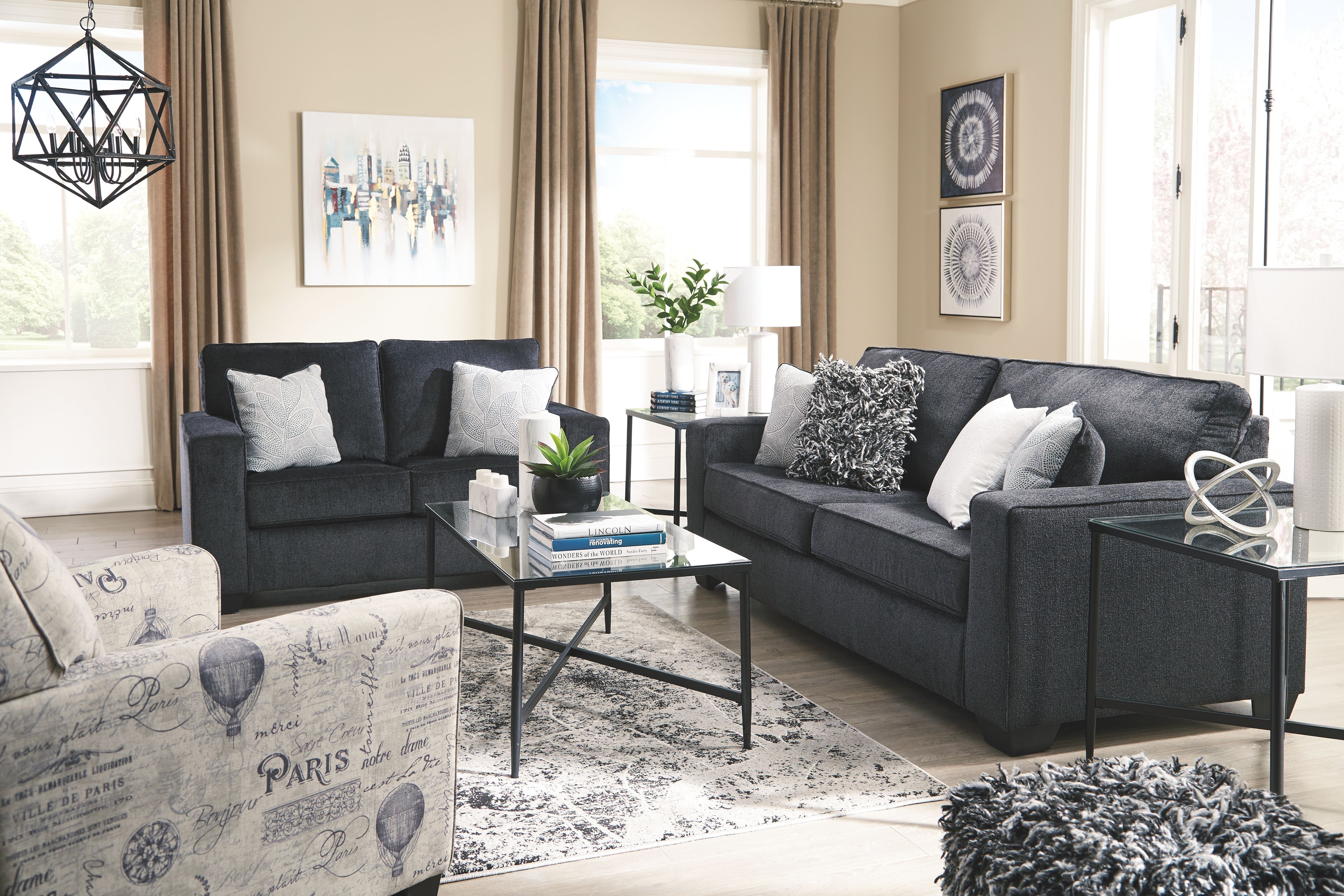 Signature Design By Ashley Living Room Altari Queen Sofa Sleeper ...