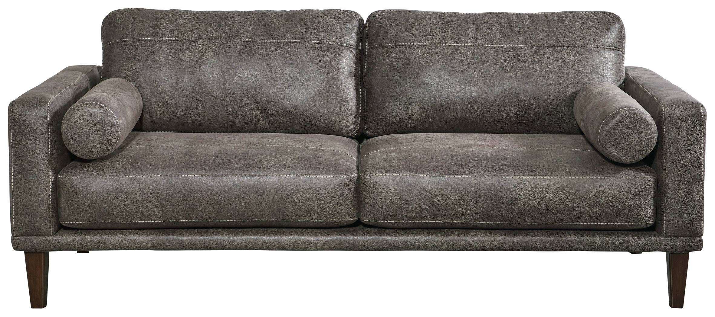 Faux leather store sofa ashley