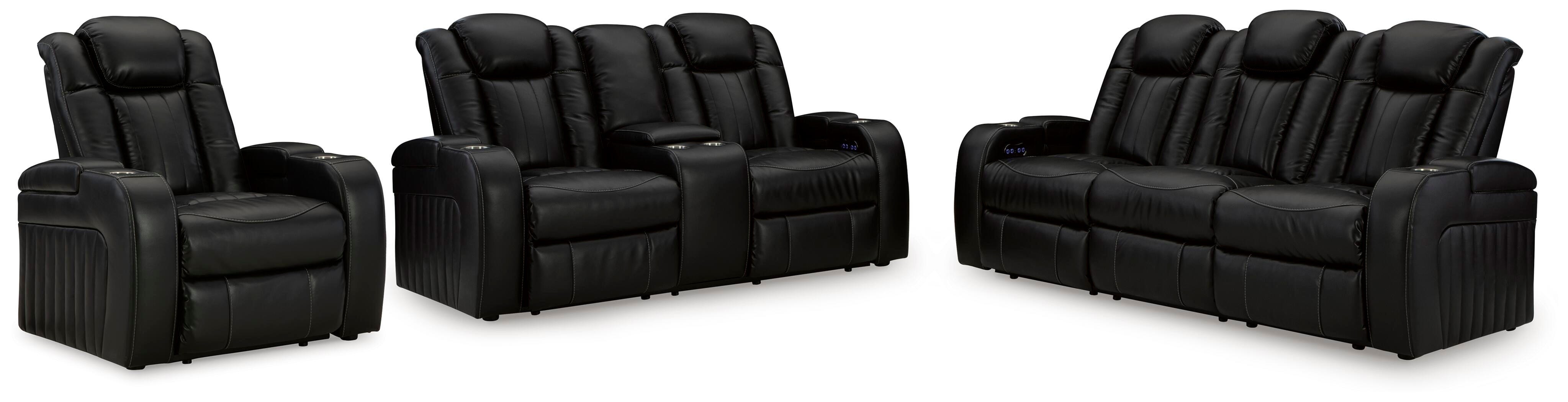 Ashley Caveman Den Power Reclining Sofa, Loveseat and Recliner 90703U2