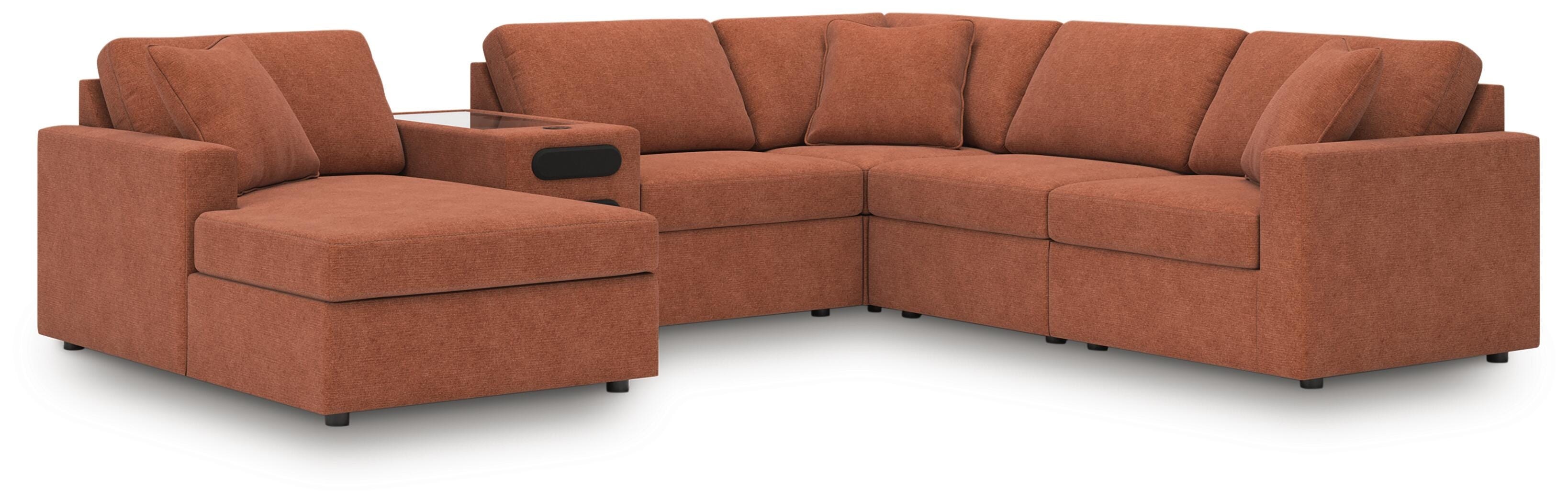 Signature Design by Ashley Modmax 6-Piece Sectional with Audio System and Chaise 