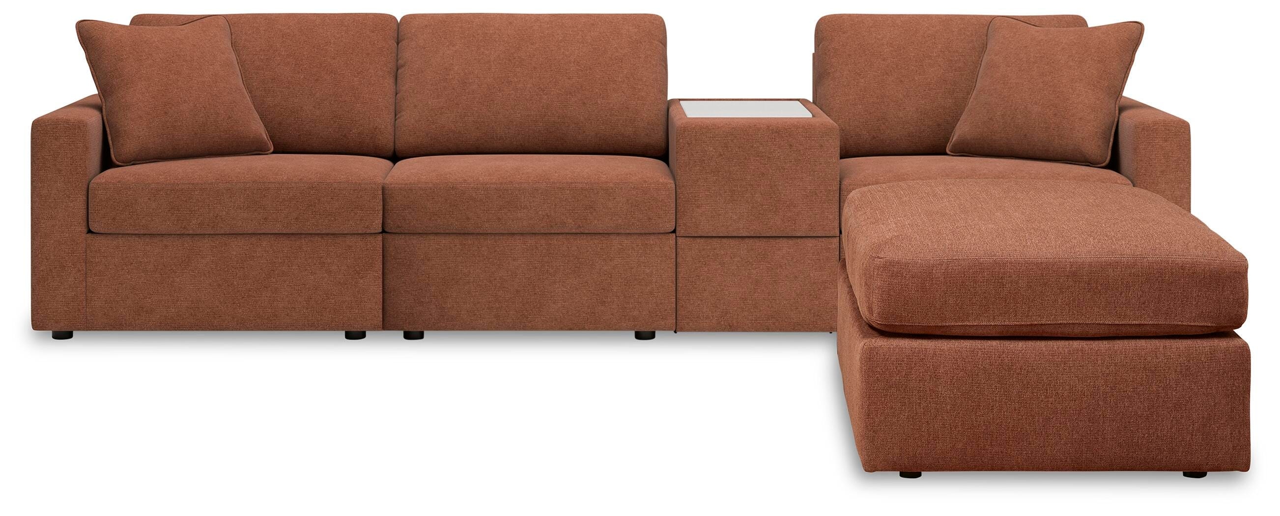 Ashley Modmax 4-Piece Sectional and Ottoman 92102U12