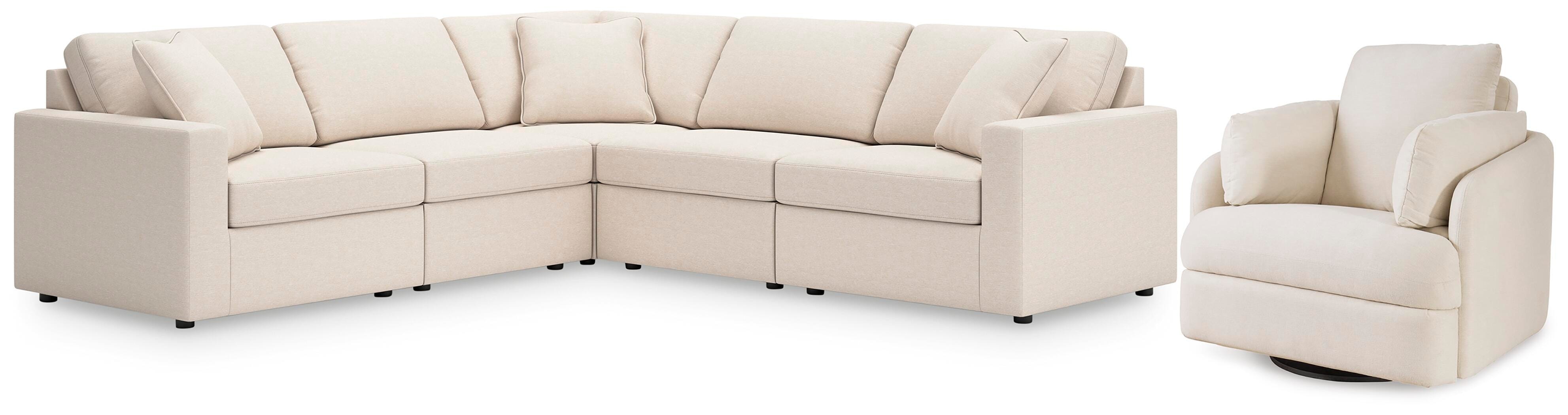 Ashley Modmax 5-Piece Sectional and Swivel Glider Recliner 92103U15