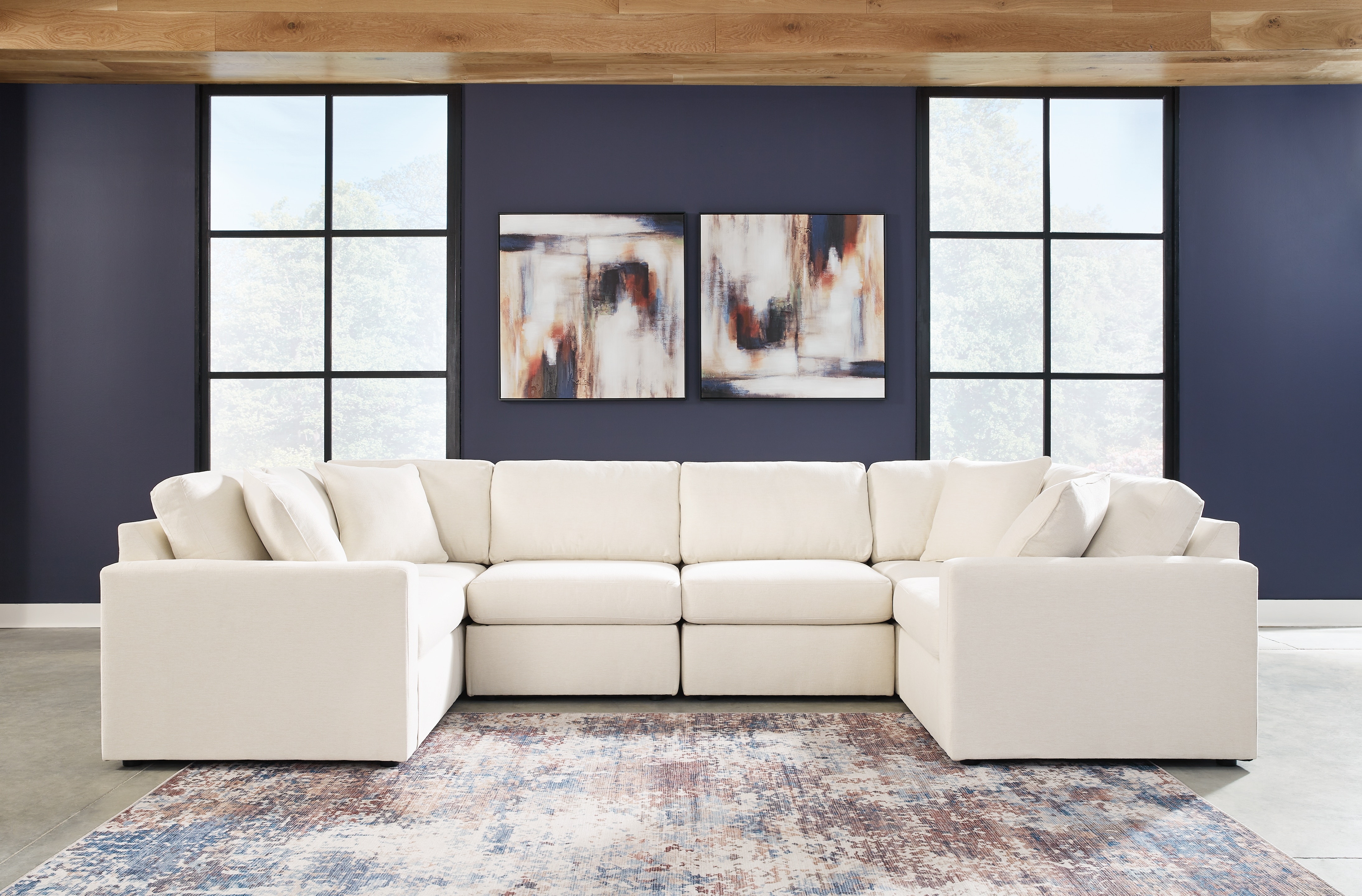 Ashley Living Room Modmax 6-Piece Sectional 92103S8 - Tar Heel