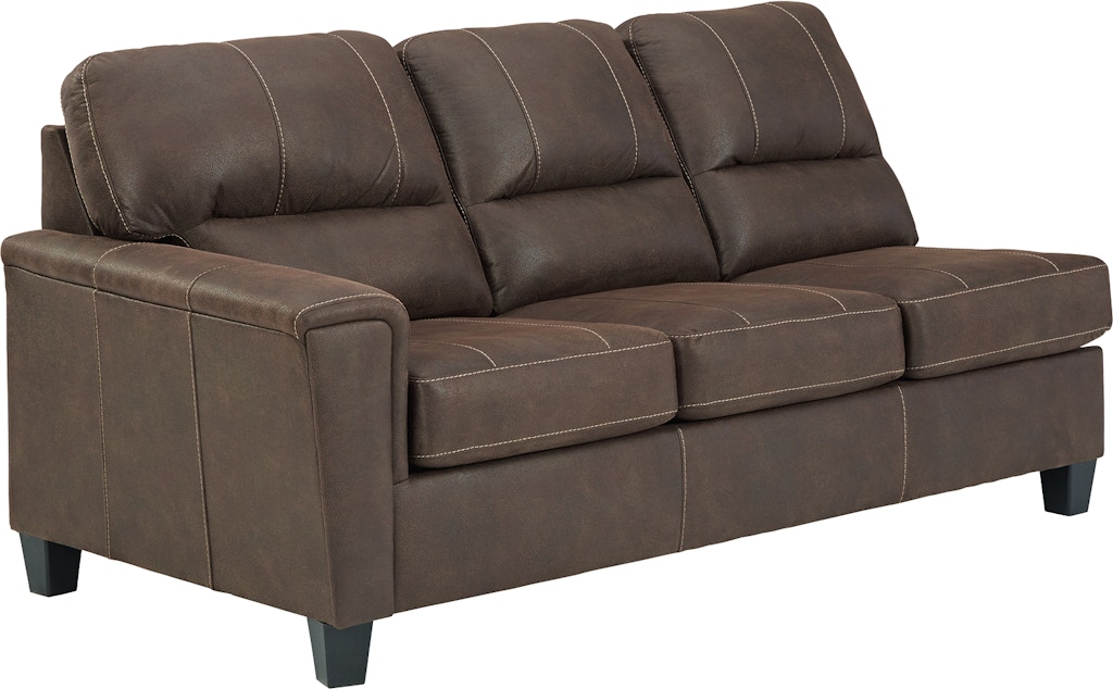 Signature Design by Ashley Navi Stationary Queen Sofa Sleeper in Chestnut
