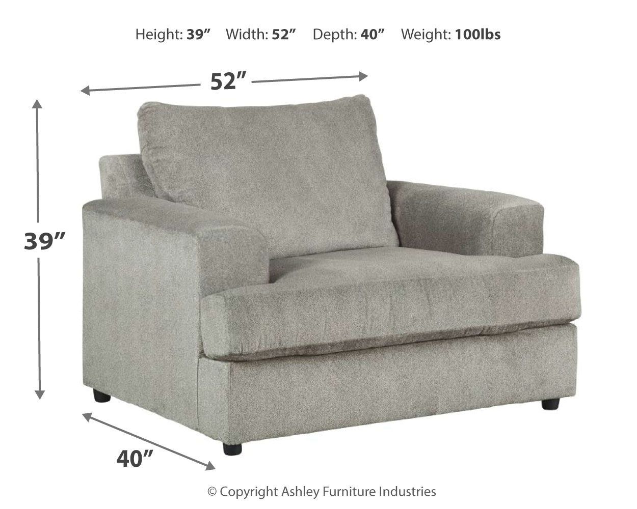 Ashley furniture oversized discount chair