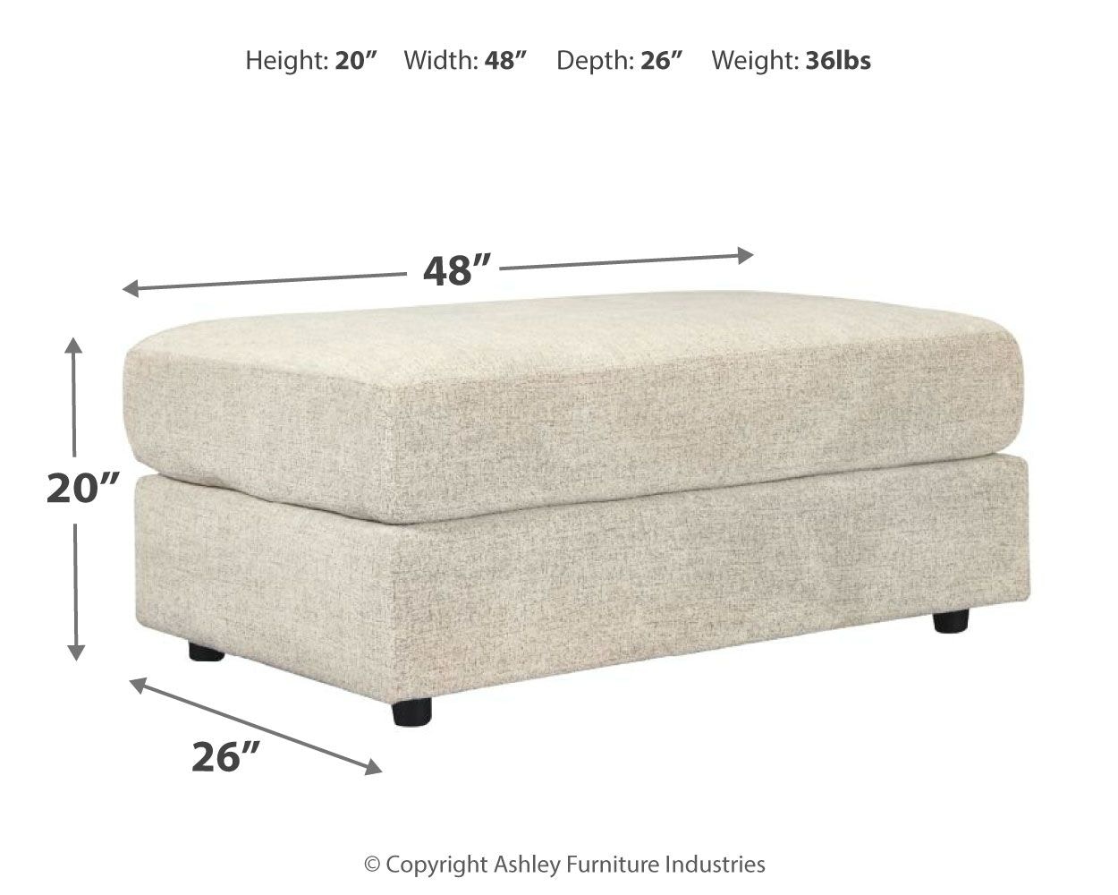 Signature Design by Ashley Living Room Soletren Oversized Ottoman