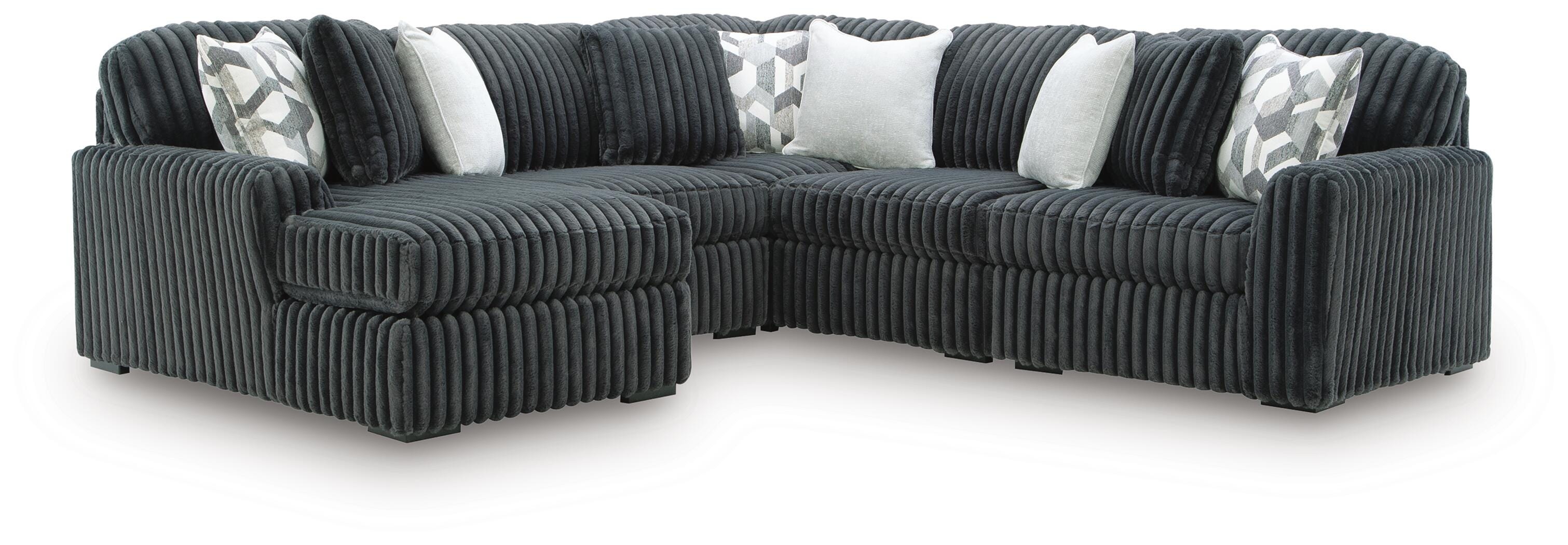  Midnight-Madness 5-Piece Sectional with Chaise 