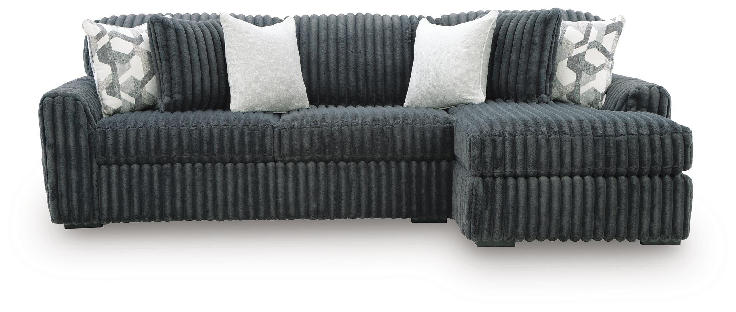  Midnight-Madness 2-Piece Sectional Sofa Chaise 