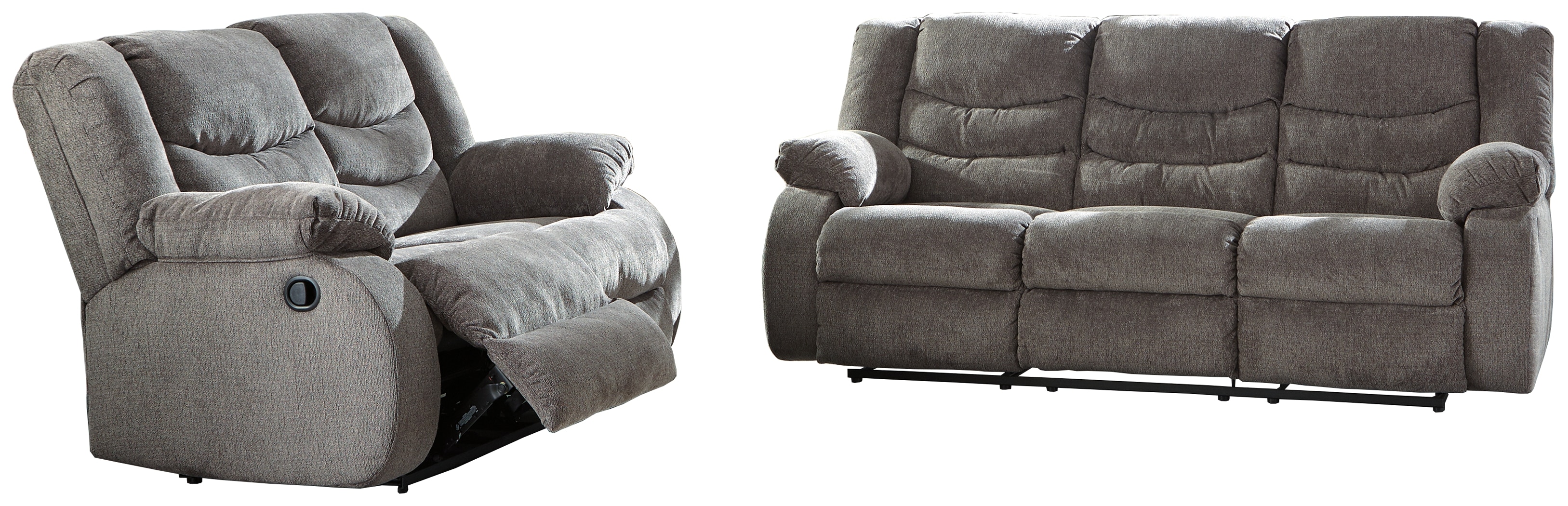 Tulen gray reclining sofa deals and loveseat