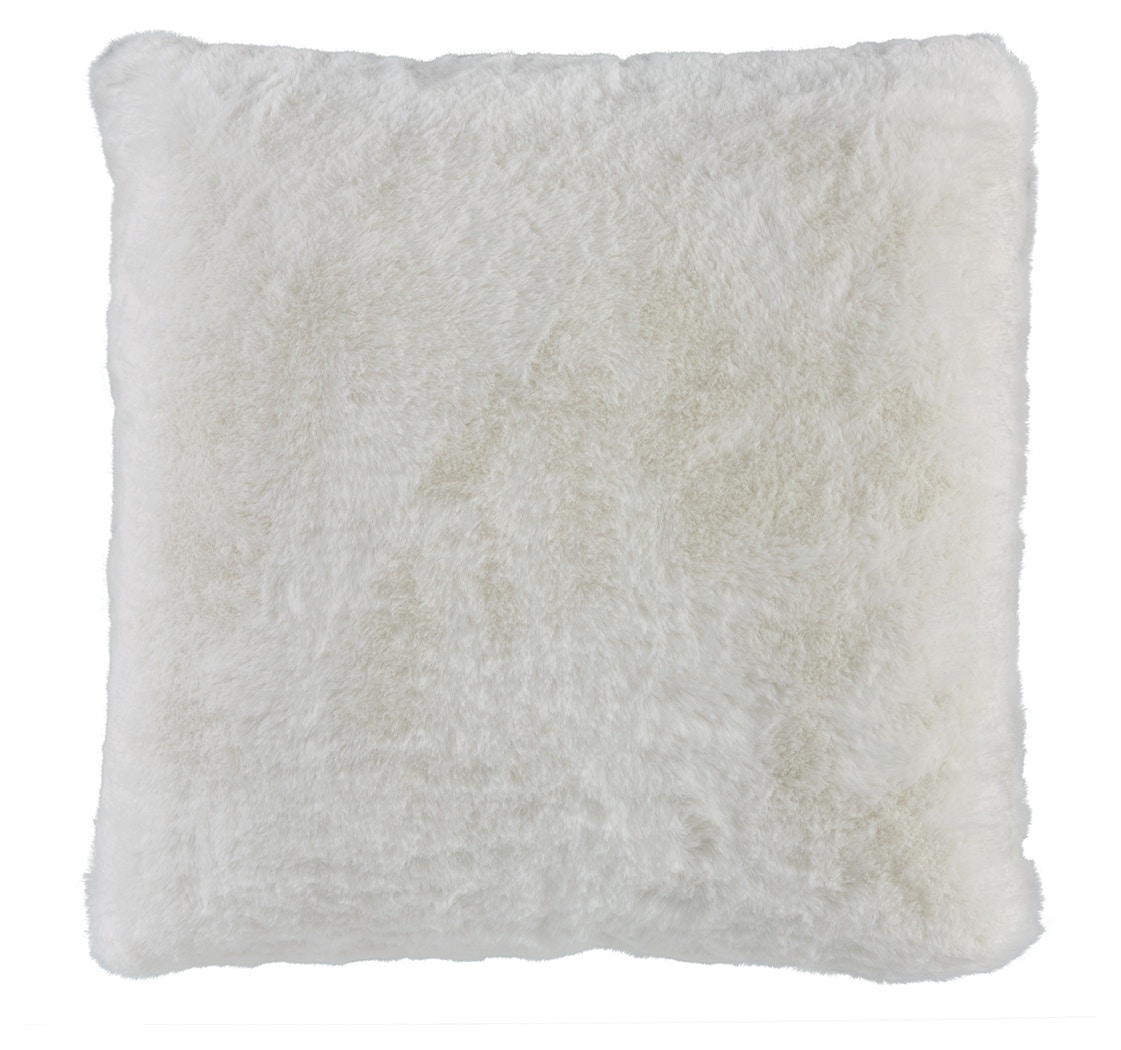 White faux hotsell fur cushions